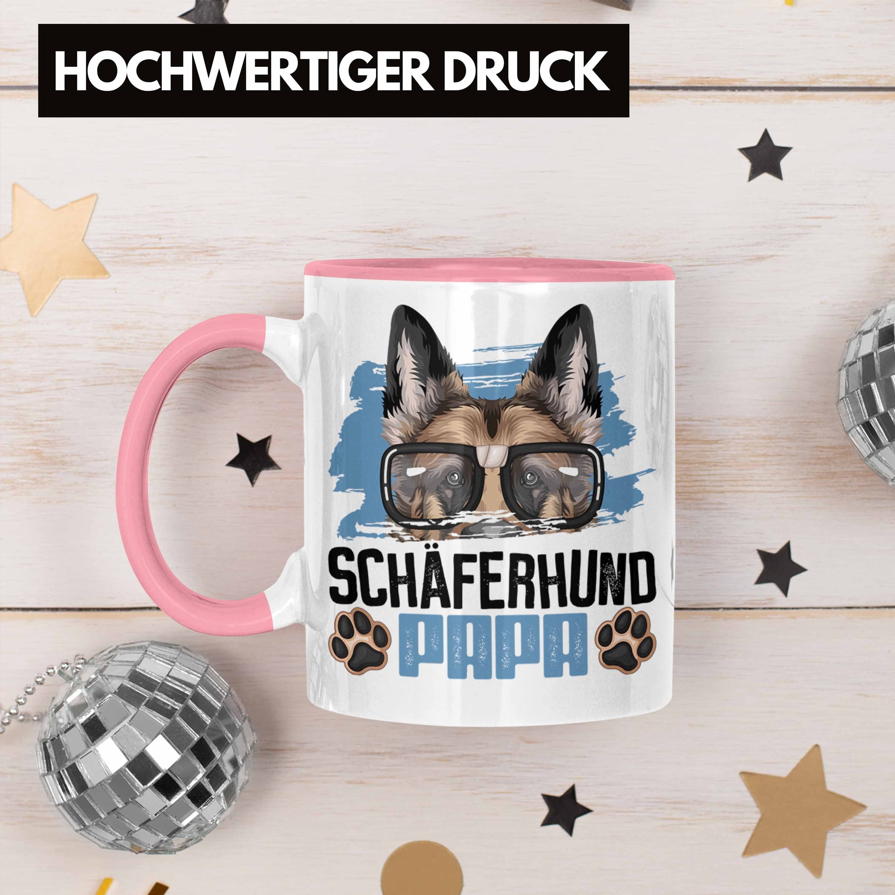 Papa Trendation Tasse Geschenk Spruch Geschenkidee Schäferhund Lustiger Rosa Besitzer Tasse