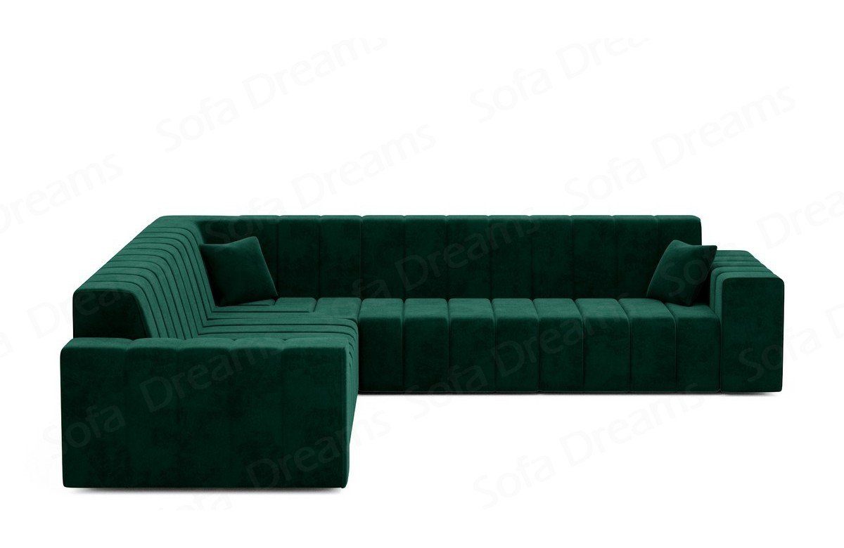 Canaria Stoff Ecksofa Eck Couch Samtstoff Sofa Modern Gran Form Polster Dreams L Ecksofa