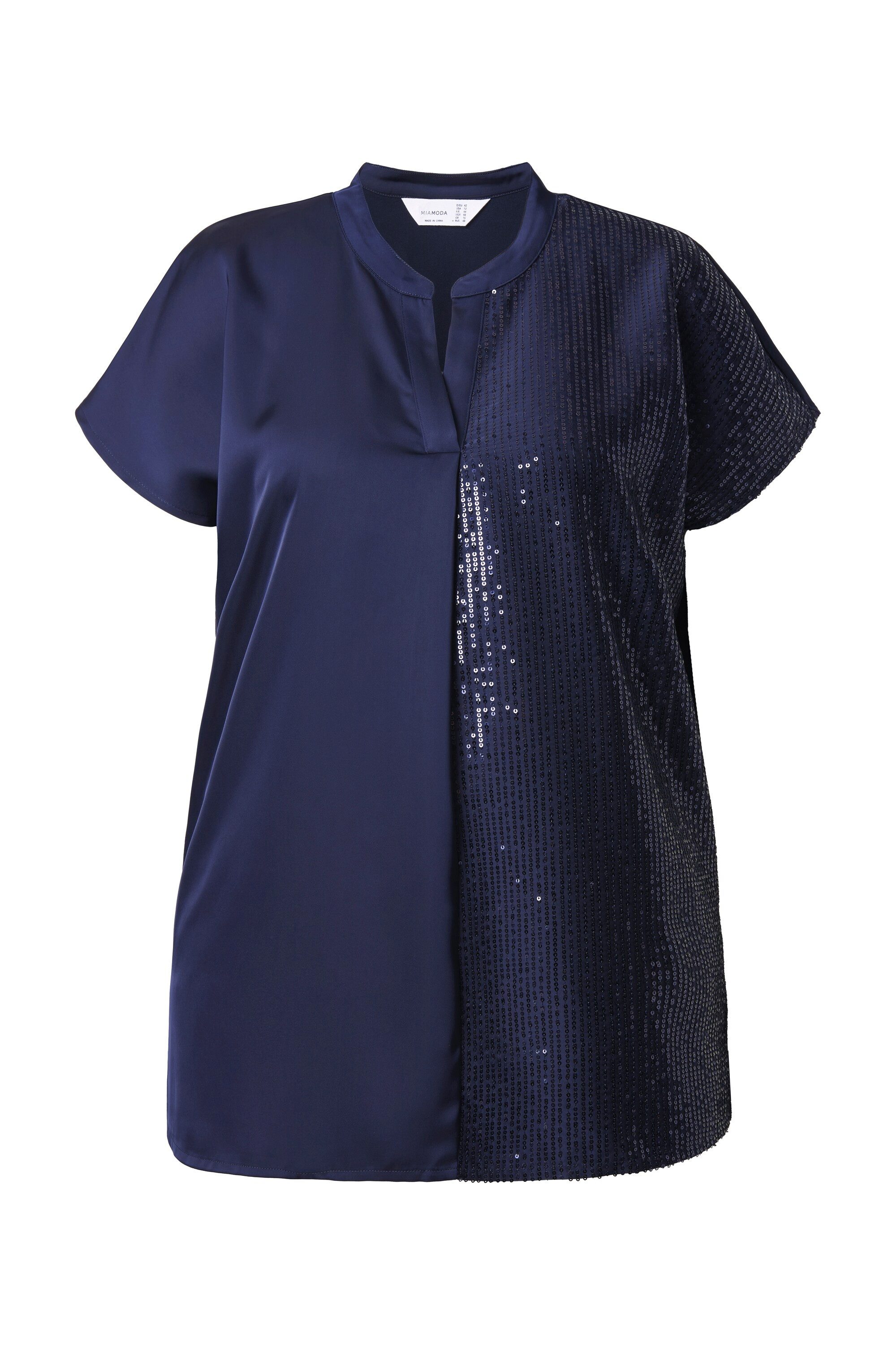 MIAMODA Druckbluse Blusenshirt vorne halb mit günstig online kaufen