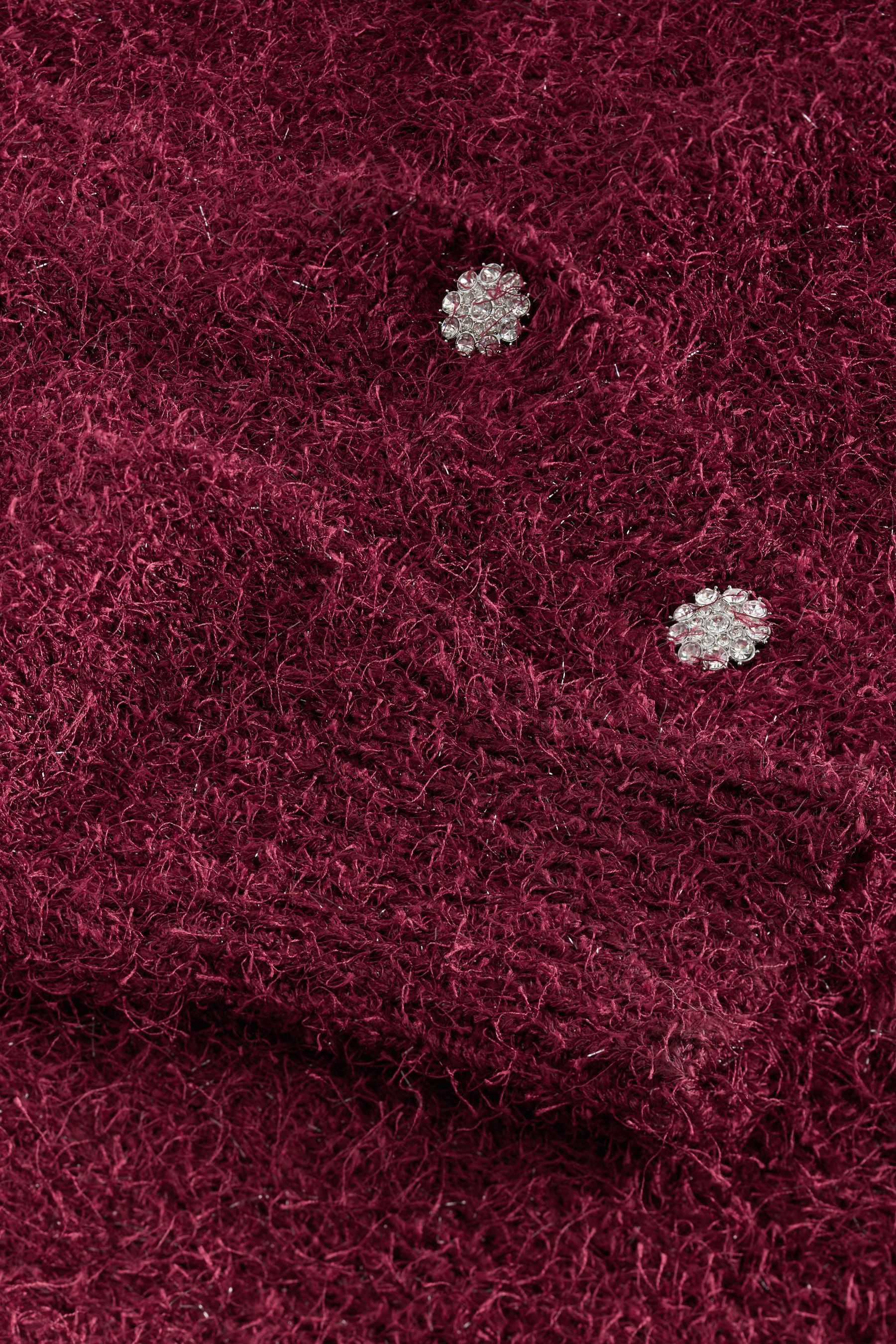 Next V-Ausschnitt-Pullover Funkelnde Wende-Strickjacke mit V-Ausschnitt (1-tlg)