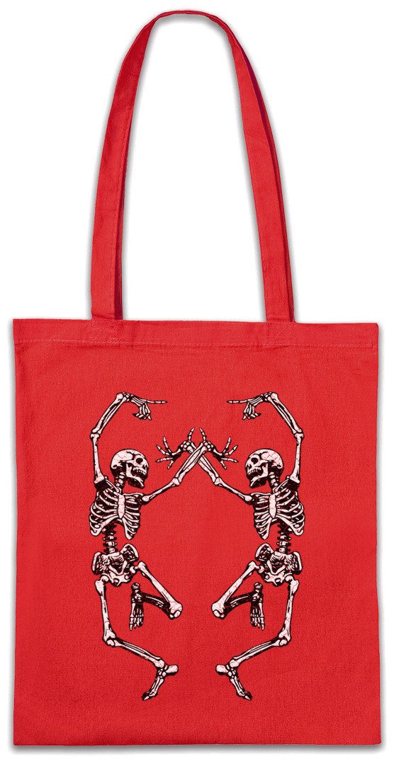 Beuteltasche Dancing Skeletons Stofftasche Skull Skeleton Grim Reaper Schädel