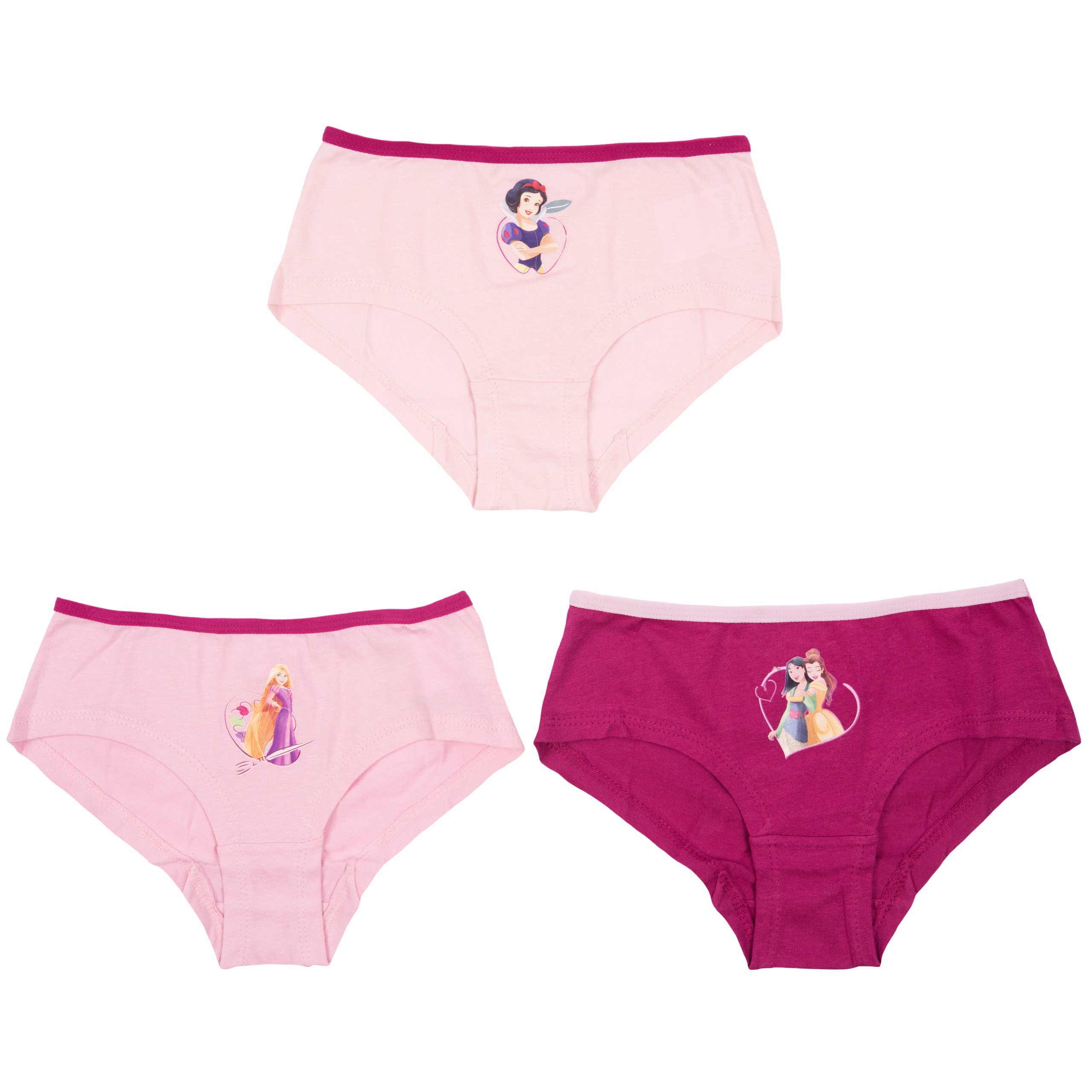 United Labels® Panty Disney Princess Panty für Mädchen Unterwäsche Bunt (3er Pack)