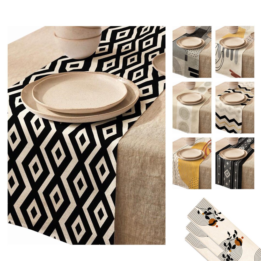 LIVINA HOME Tischläufer Premium Tischdecke abwaschbar, Tischband, moderne L günstig online kaufen