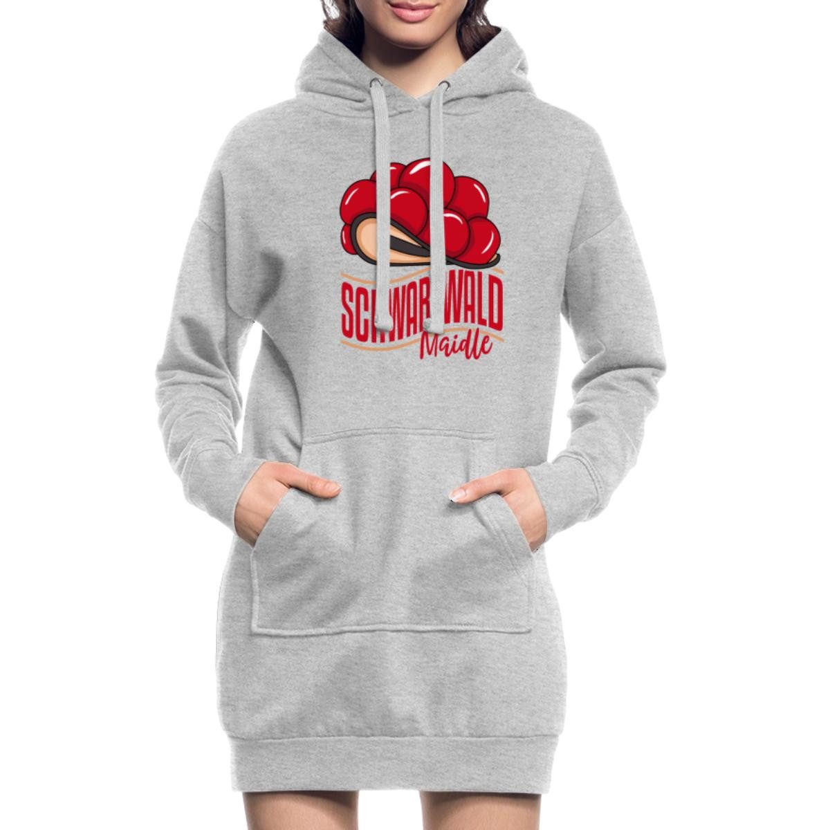Spreadshirt Sweatkleid Schwarzwald Maidle Bollenhut Schwarzwald Geschenk Frauen Hoodie Kleid (1-tlg)