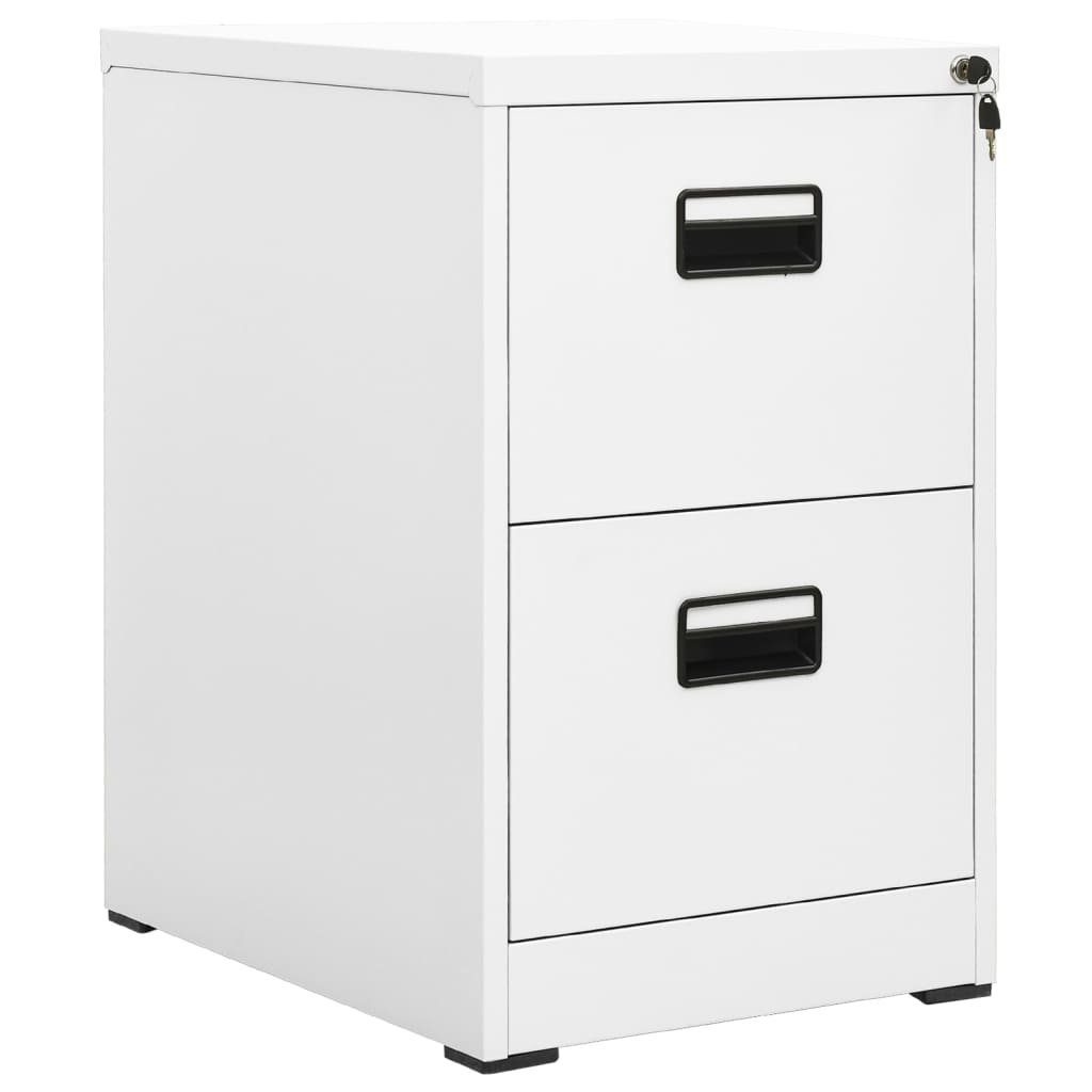 vidaXL Aktenschrank Aktenschrank Weiß 46x62x72,5 cm Stahl (1-St)