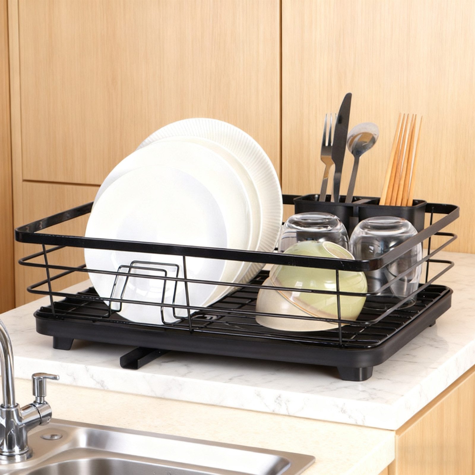 Geschirrständer Geschirr Trockenständer Ständer Aufbewahrung Metall Abtropfgestell