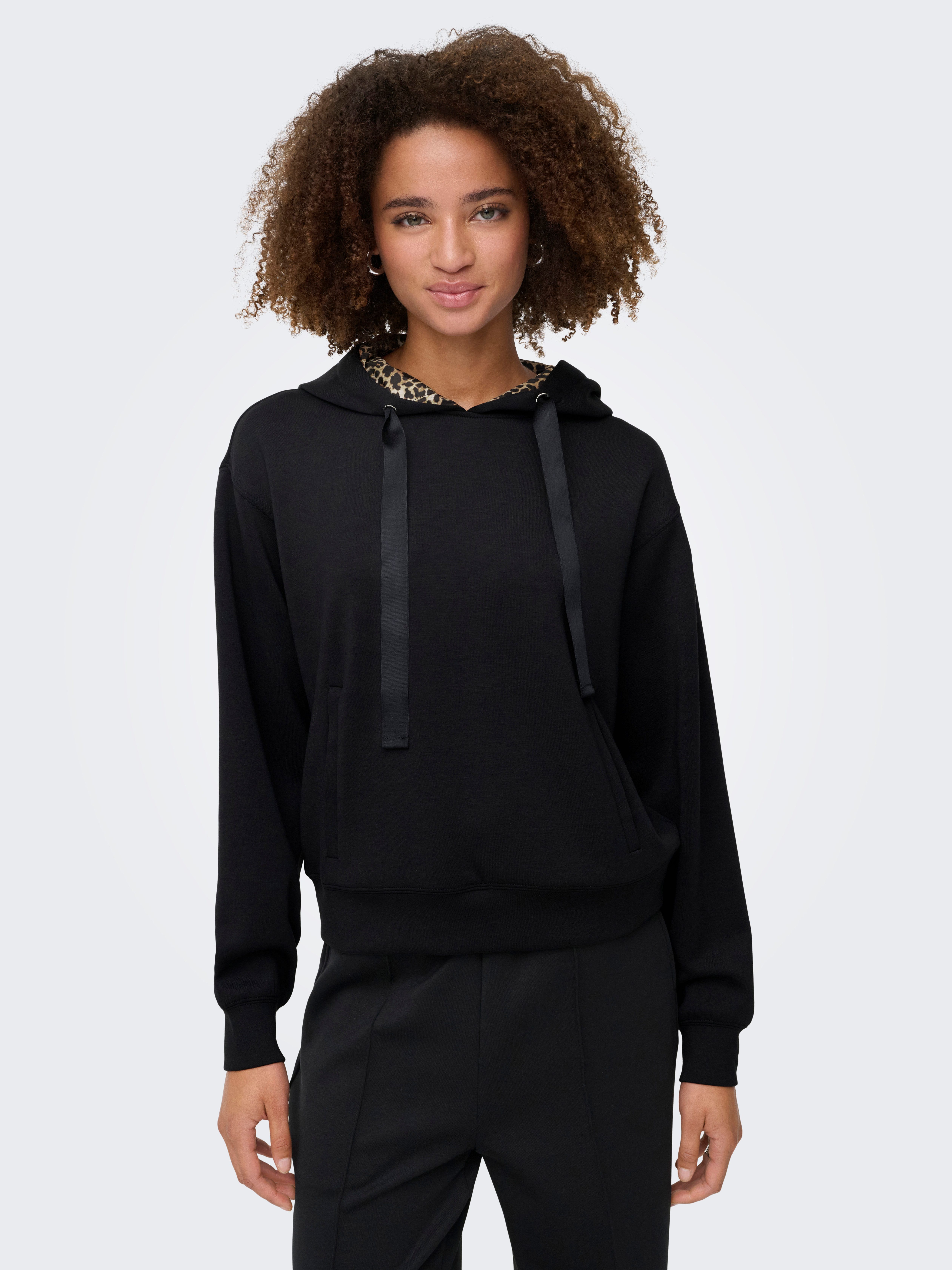 ONLY Kapuzensweatshirt ONLALINA LIFE LEO DETAIL günstig online kaufen