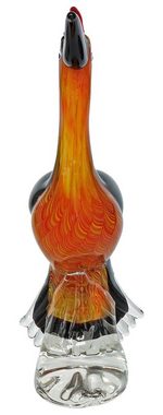 Aubaho Dekofigur Glasfigur Kranich Figur Vogel Glas im Murano Antik Stil 32cm