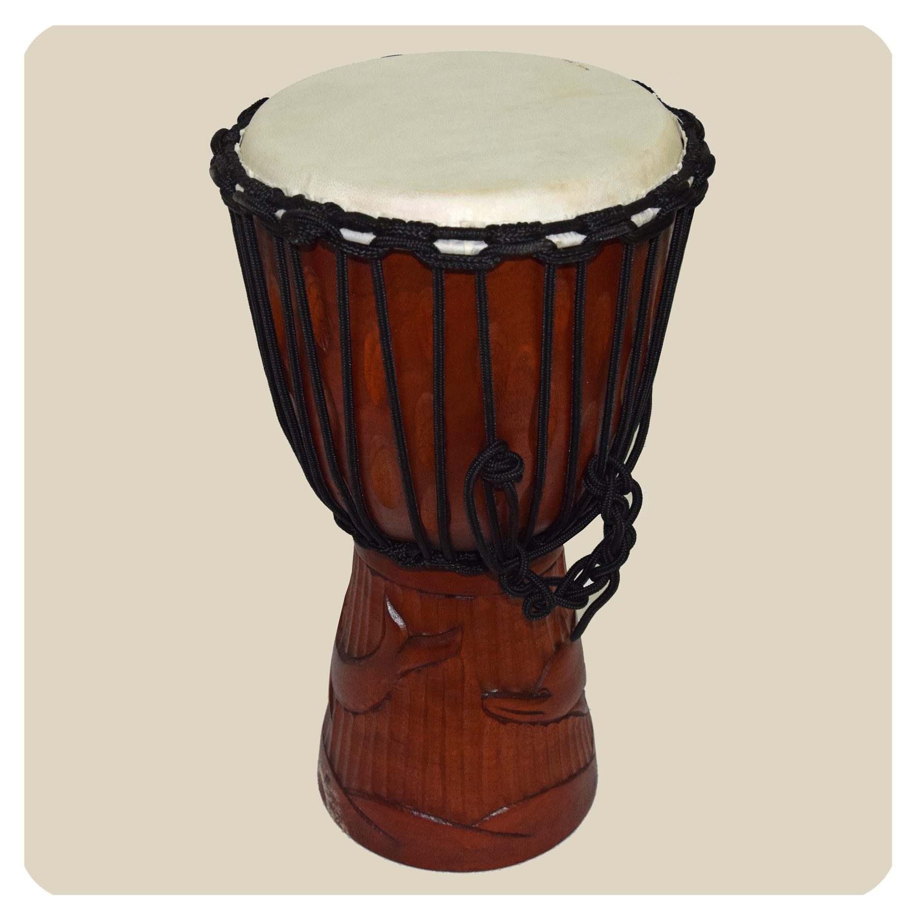 Trommel Djembe geschnitzt Bongo 40 cm