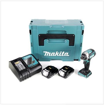 Makita Akku-Schlagschrauber DTD 154 RAJ Akku Schlagschrauber 18 V 175 Nm 1/4" Brushless + 2x Akku