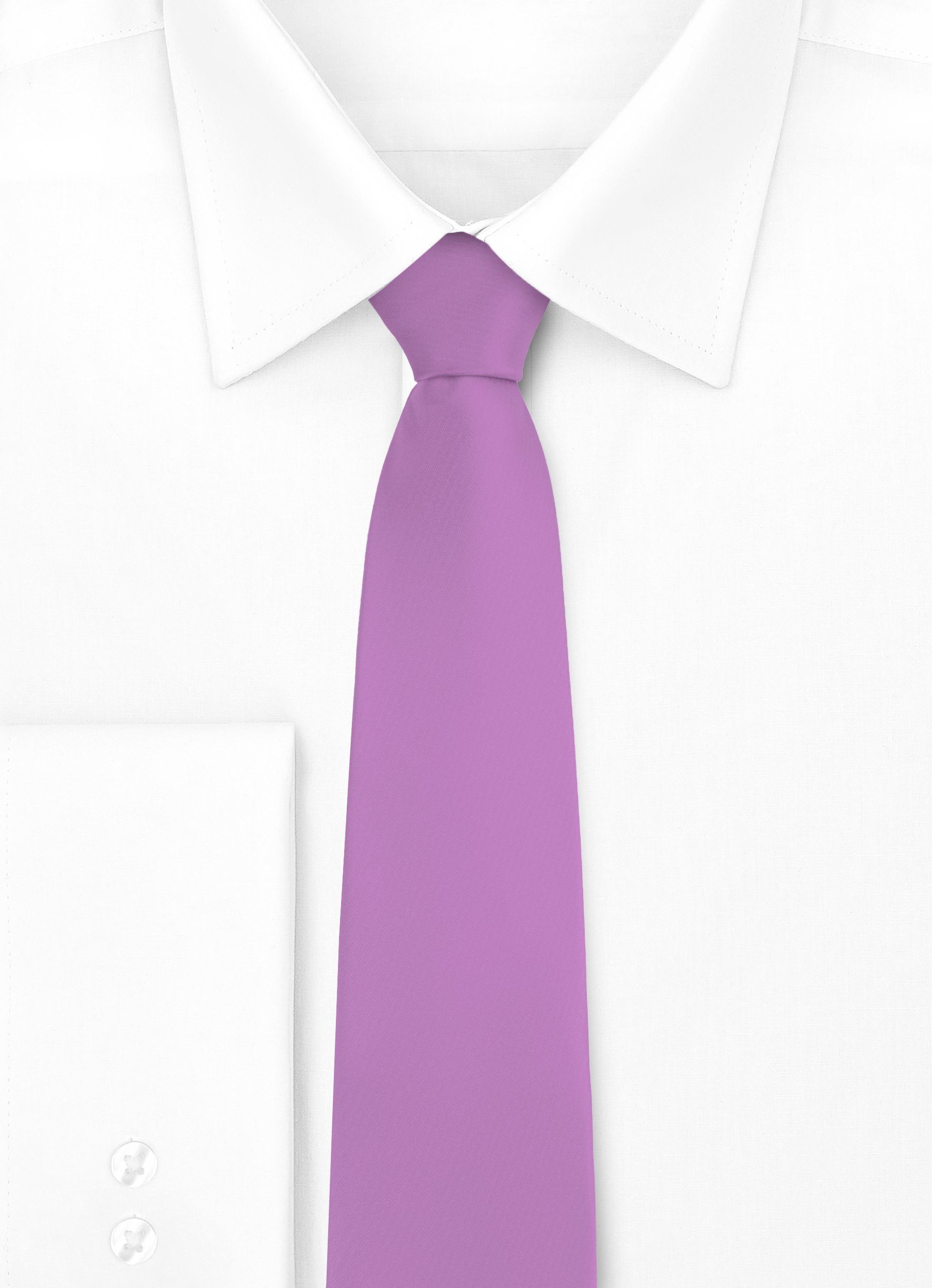 Krawatte 1-St) Ladeheid (Set, 8cm) (150cm Krawatte Breite KP-8 x Herren Lila