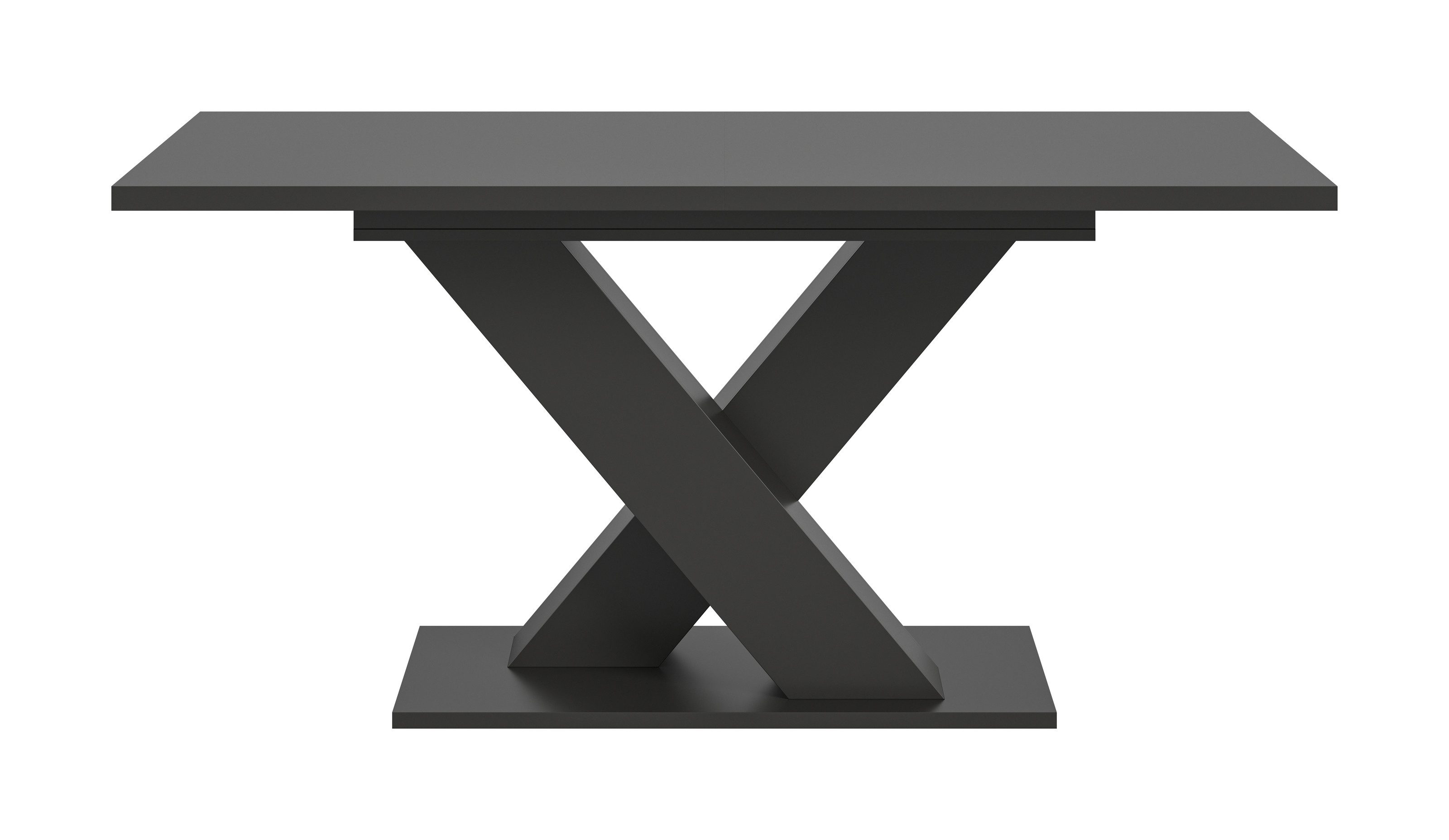 xonox.home Kulissentisch ausziehbar bis 190cm, Grau - 150/190x76x90cm (BxHxT)