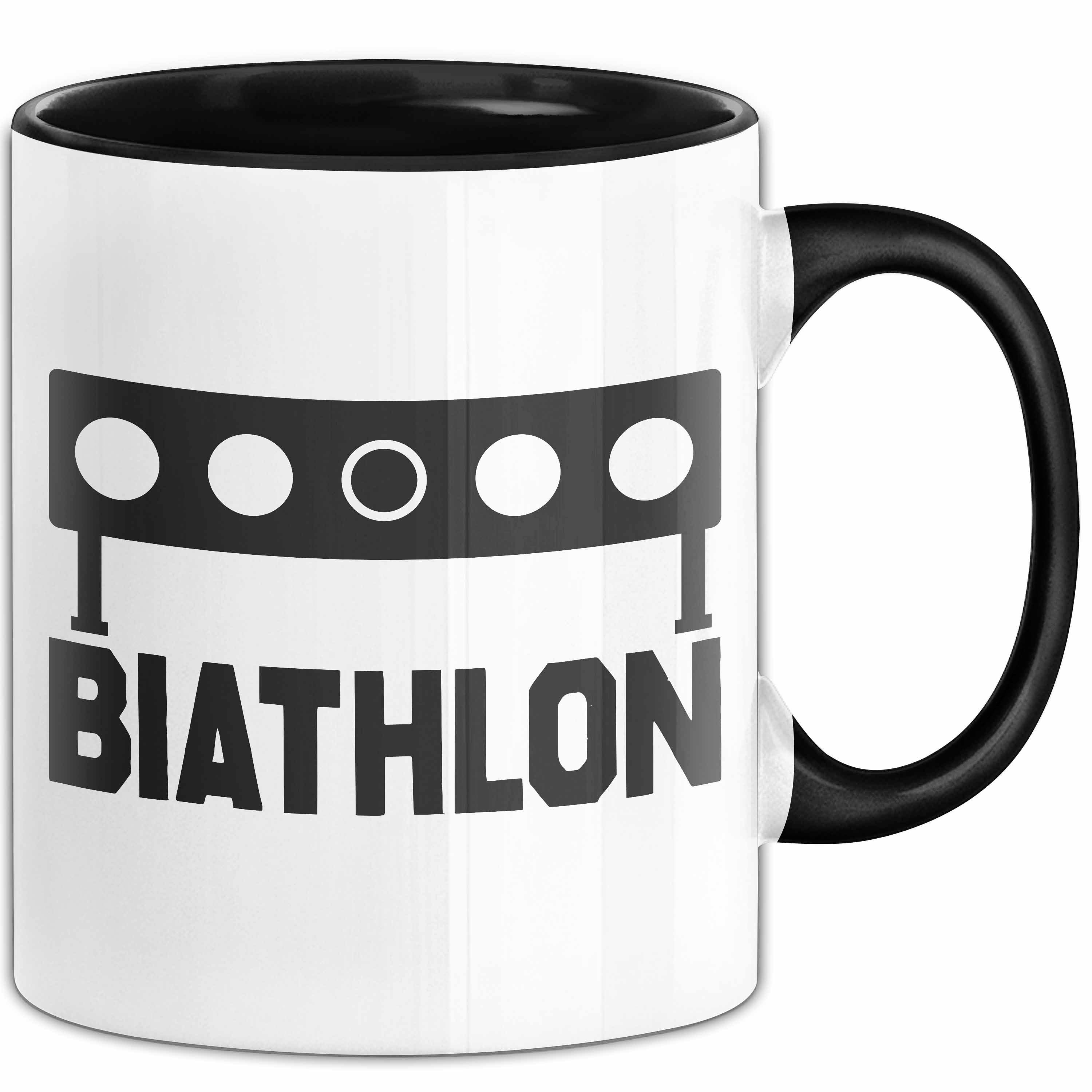 Trendation Tasse Biathlon Tasse Geschenk Wintersport Geschenke Biathlon Langläufer