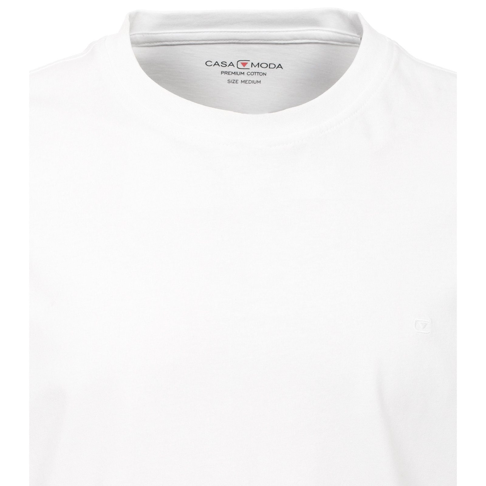 CASAMODA Rundhalsshirt CasaModa Basic T-Shirt weiß Übergröße