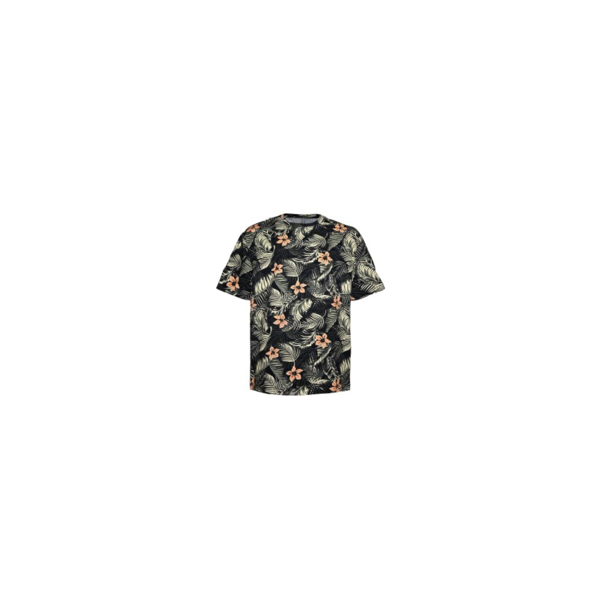T-Shirt Jungen T-Shirt aus Baumwolle mit Tropical Print und Rundhals