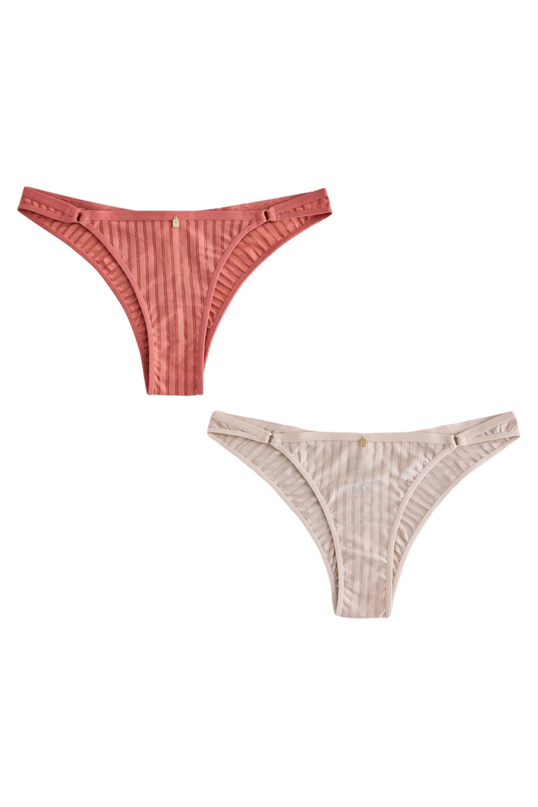 Next Tanga Gestreifte Mikrofaserslips, 2er-Pack, Tanga (2-St)