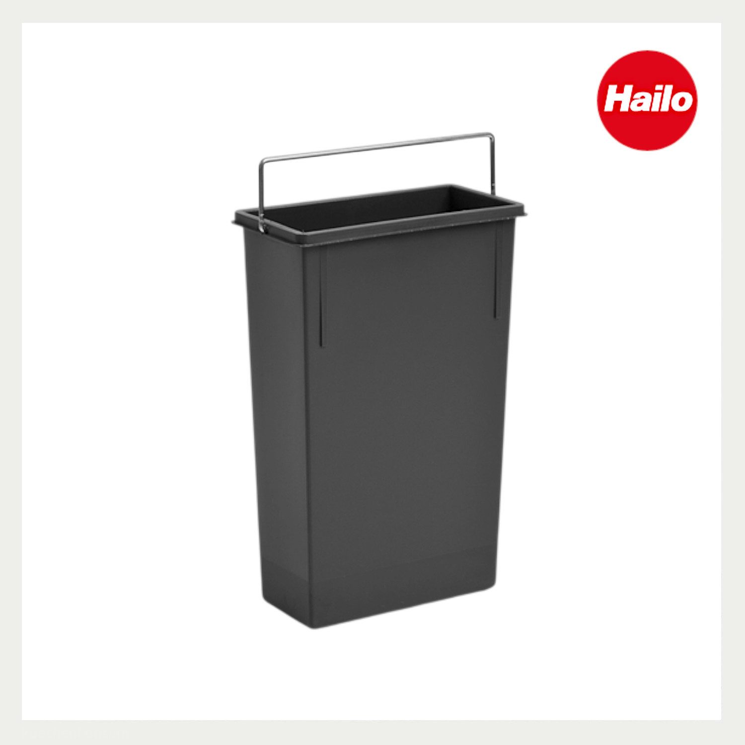 Hailo Einbaumülleimer Hailo Inneneimer 7 L dunkelgrau mit Henkel 1082479 – Bild 2 von 4