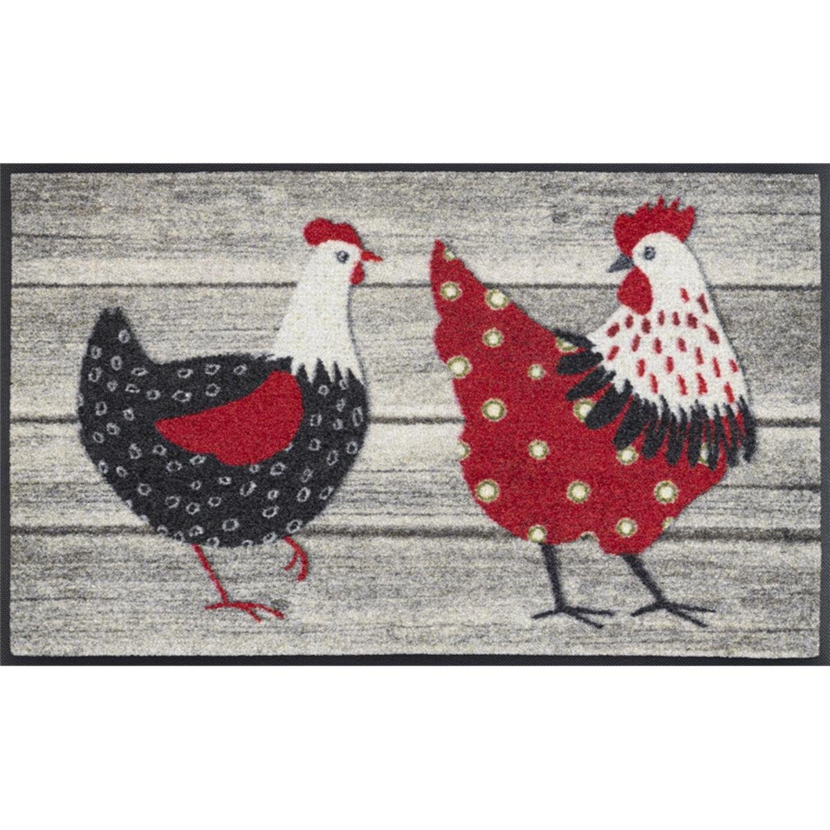 wash+dry by Kleen-Tex Fußmatte wash+dry Schmutzfangmatte Chicken Farm - 40 günstig online kaufen