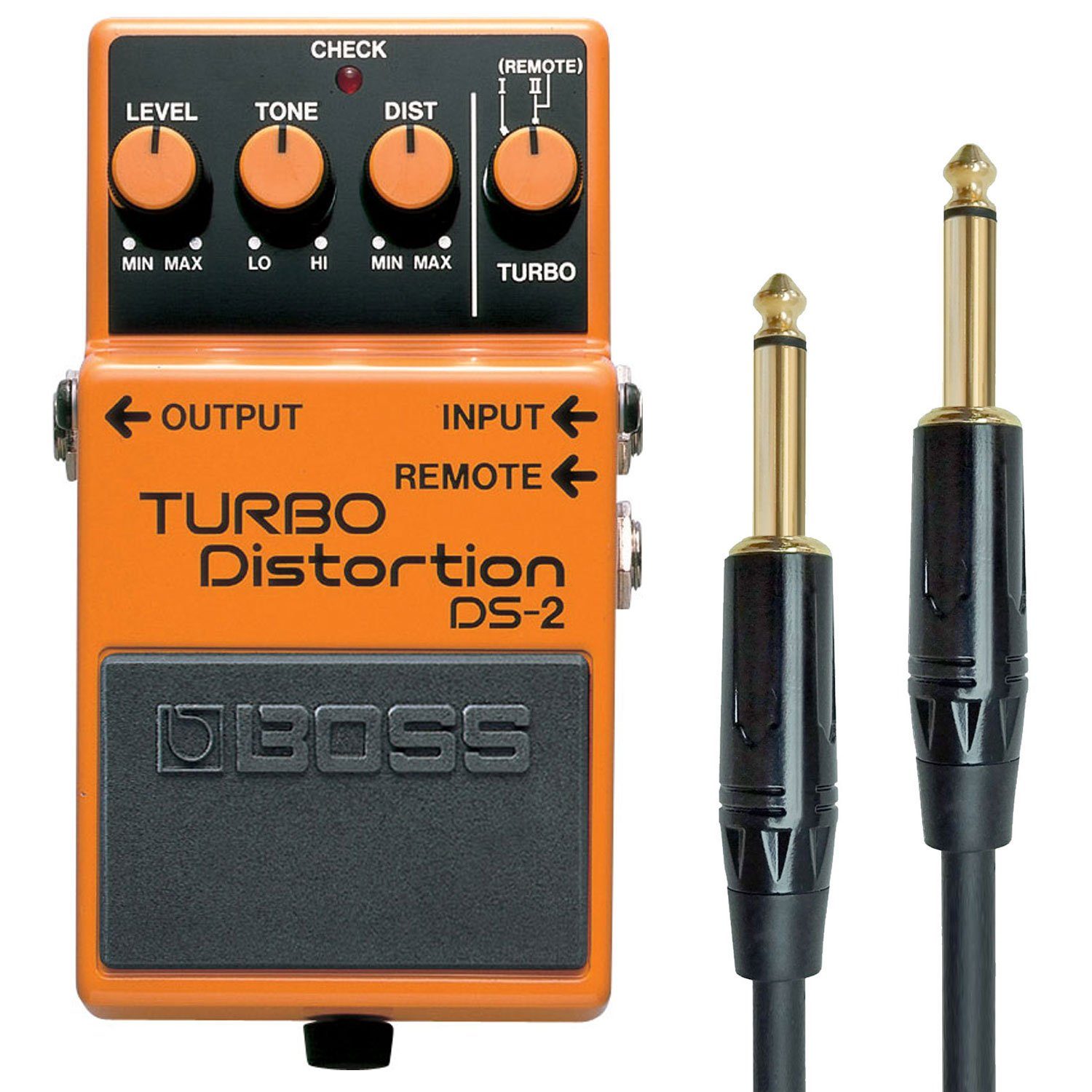 Boss by Roland E-Gitarre Boss DS-2 Turbo Distortion Effektgerät mit Kabel, Effektgerät, Effektgerät