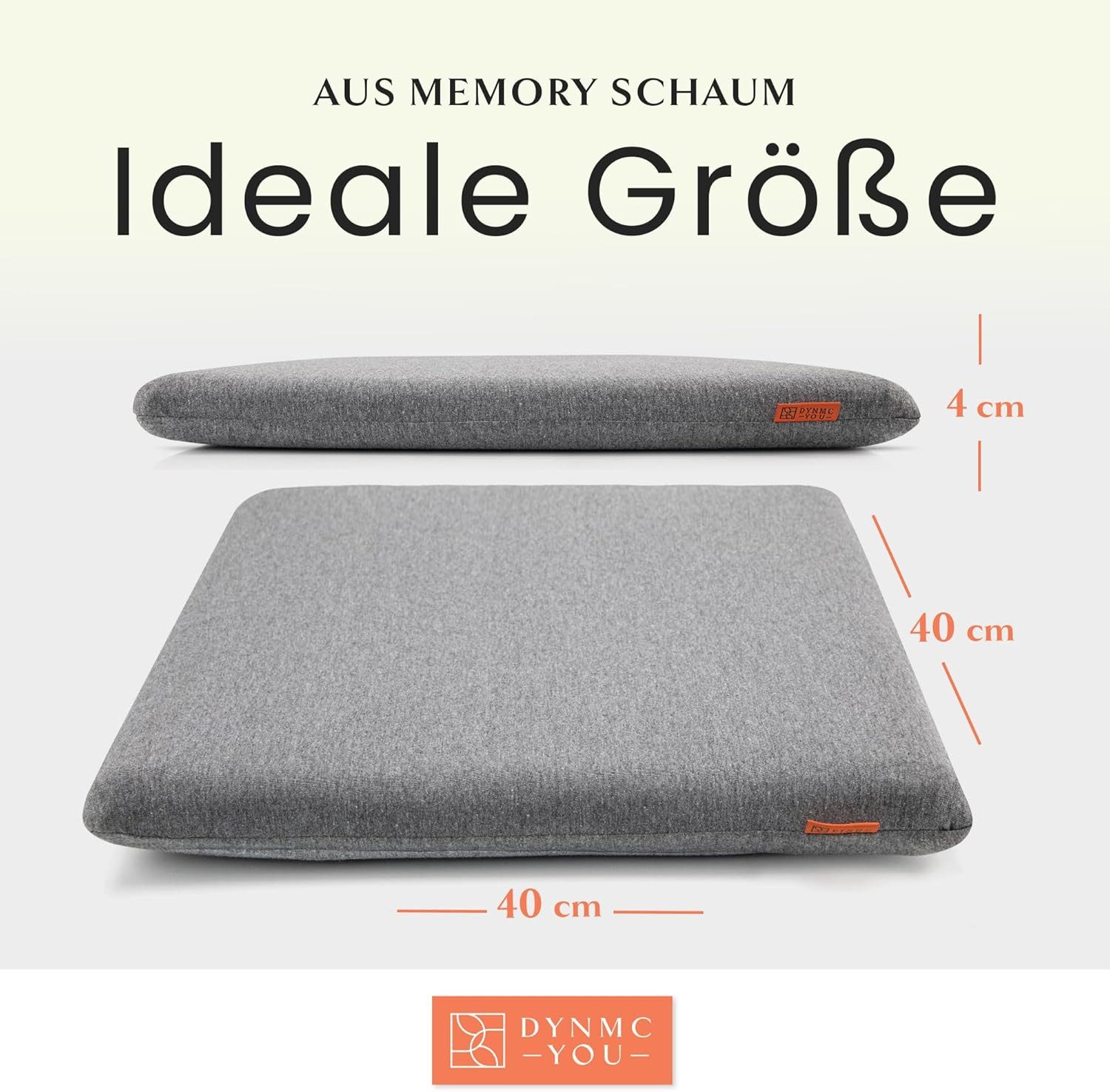 DYNMC you Sitzkissen Stuhlkissen 40x40 - Eckig Set Mittelhart, Sitzkissen B günstig online kaufen