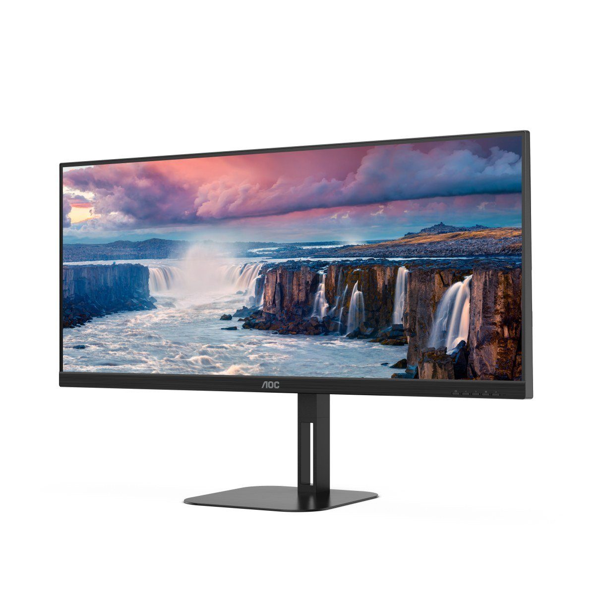 AOC U34V5C/BK Gaming-Monitor (86,3 cm/34 ", 3440 x 1440 px, WQHD, 1 ms Reaktionszeit, 100 Hz, VA LCD)