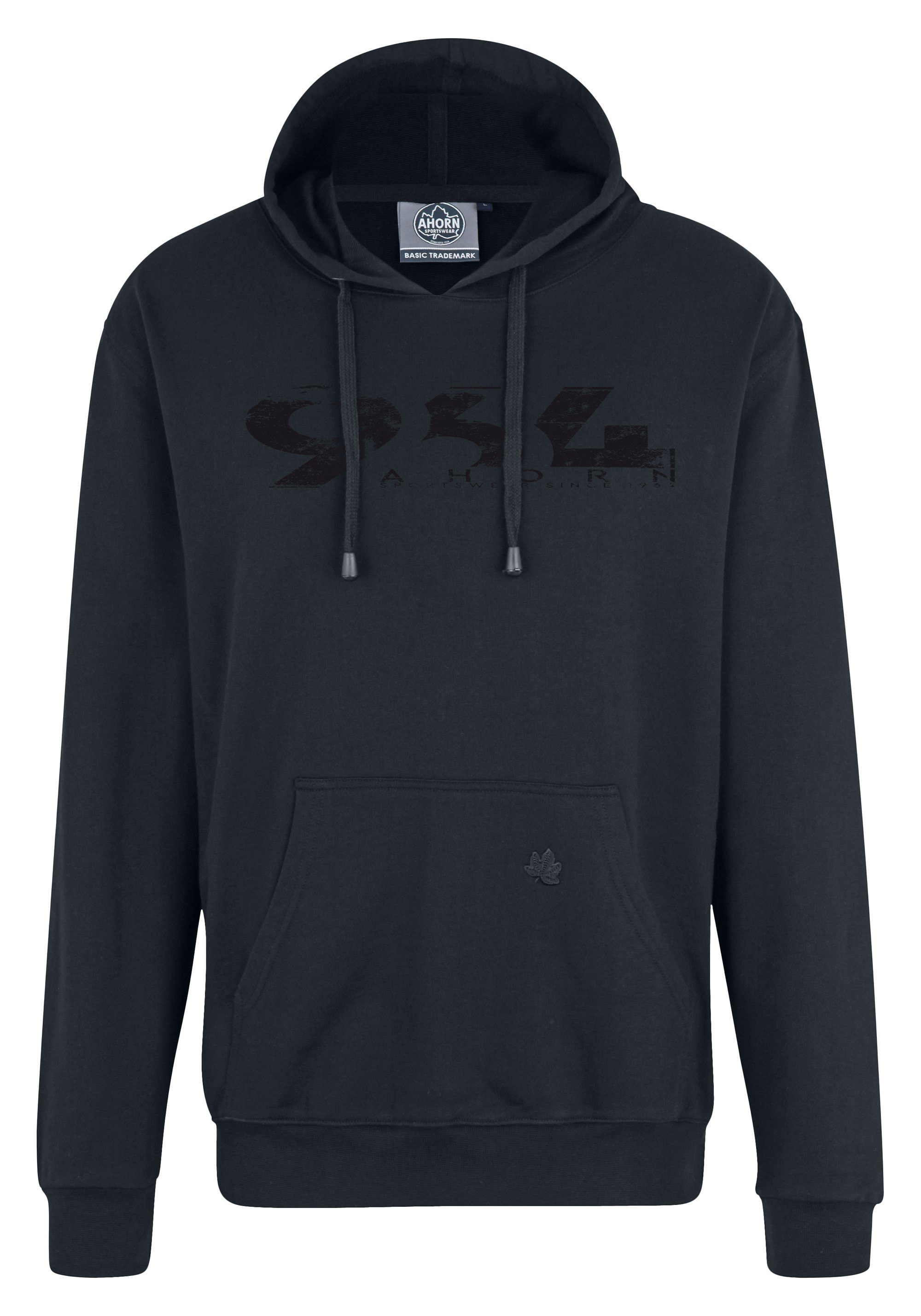 AHORN SPORTSWEAR Kapuzensweatshirt Print mit anthrazit modischem 964_BLACK