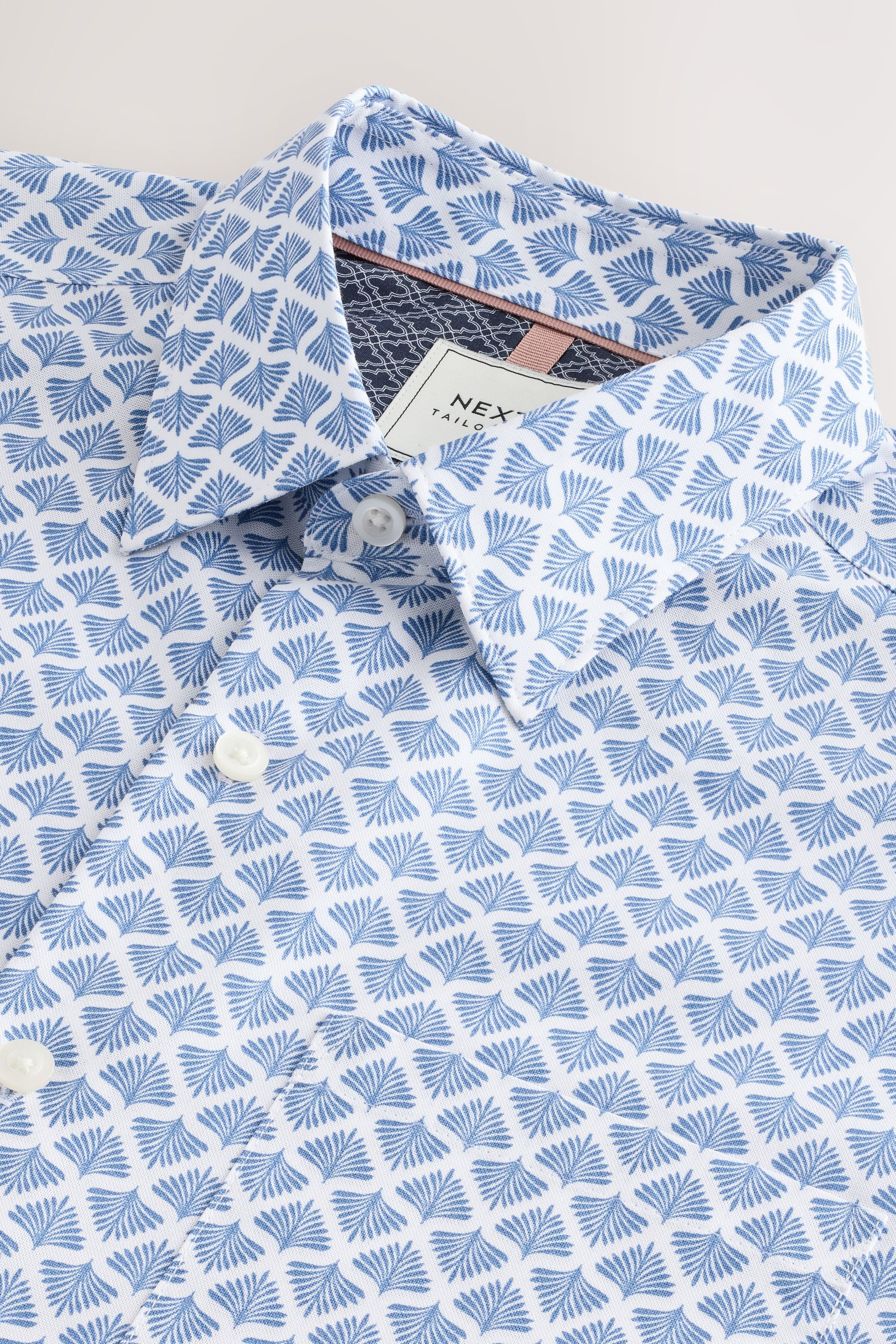 Next Businesshemd Oxford-Kurzarmhemd mit Print (1-tlg) günstig online kaufen