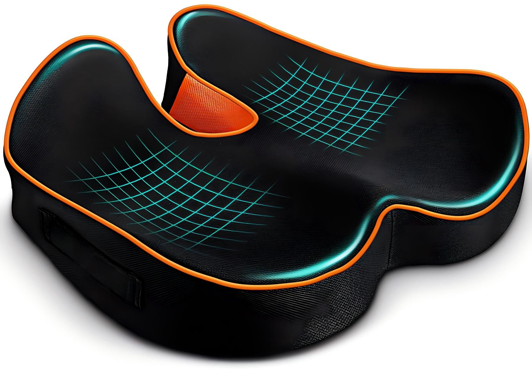 Kityhome Sitzkissen Sitzkissen Memory-Schaum, U-Form, rutschfest, waschbar –f. Büro & Auto, für Bürostühle, Autositze, Spielstühle und Rollstühle