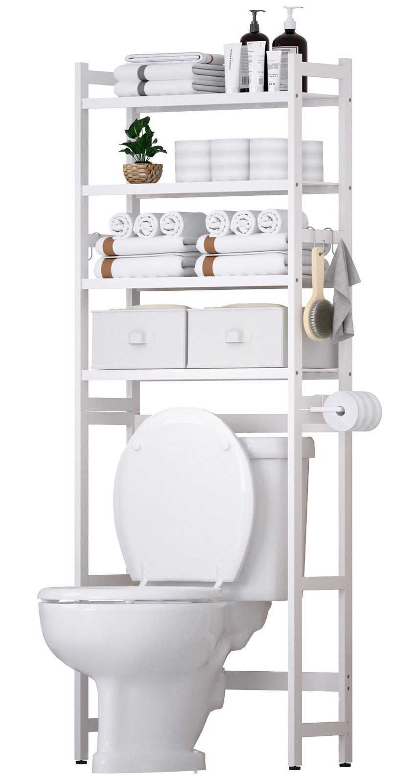 Yorbay Badregal Toilettenregal Bambus mit 2 günstig online kaufen