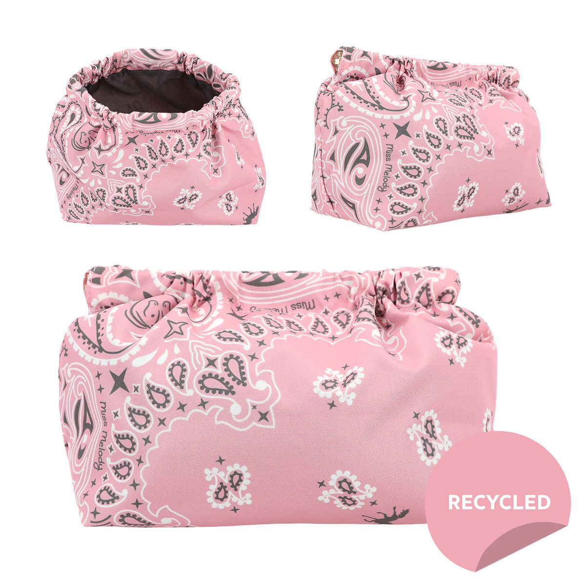 Depesche Kosmetiktasche DEPESCHE Miss Melody Kosmetiktasche BANDANA mit Spangenverschluss
