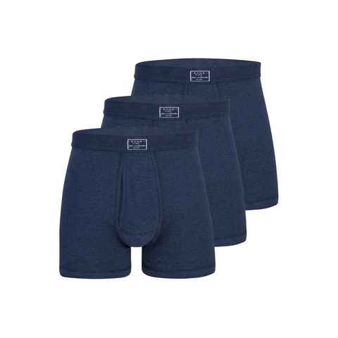 ESGE - Die Wäsche-Macher Retro Boxer 3er Pack - Feinripp Jeans (Spar-Set, 3-St) Pant mit Eingriff - Baumwolle - Mit Eingriff - Ohne Seitennähte