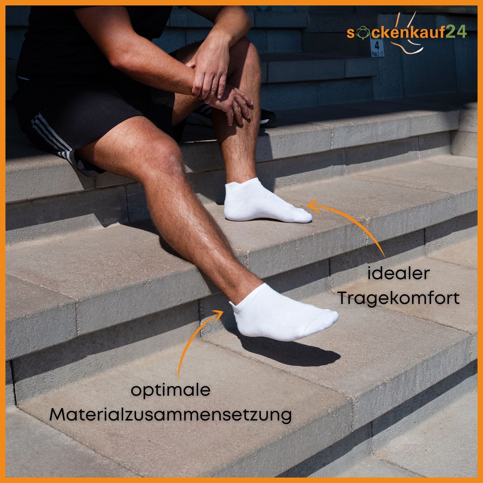 sockenkauf24 Sneakersocken 6 Paar Sneaker Socken Damen & Herren mit Fersenlasche (Beige, 47-50) Anti-Blasen Schutz Rutschfest Atmungsaktiv - 13600 WP