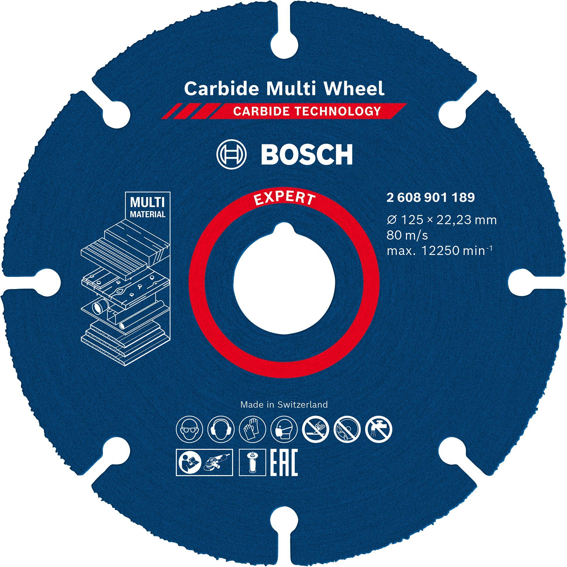 Trennscheibe, Bosch 22,23 mm Professional Wheel, Carbide Multi Expert 125 mm, mm, Ø 125