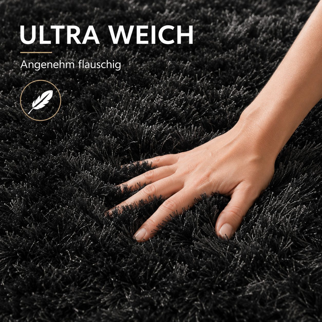 Lochas Hochflor-Teppich Hochflor-Teppich weich & kuschelig für Wohnzimmer und Schlafzimmer – Bild 3 von 5