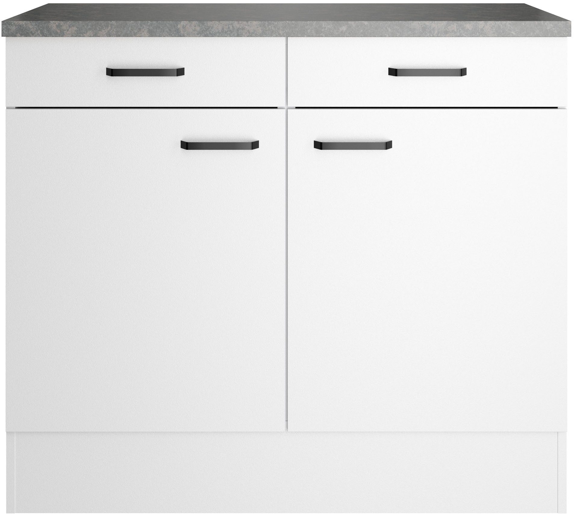 OPTIFIT Unterschrank OPTImulti Breite 100 cm, Tiefe 60 cm, mit 2 Türen, 2 Schubkästen, 1 Einlegeboden