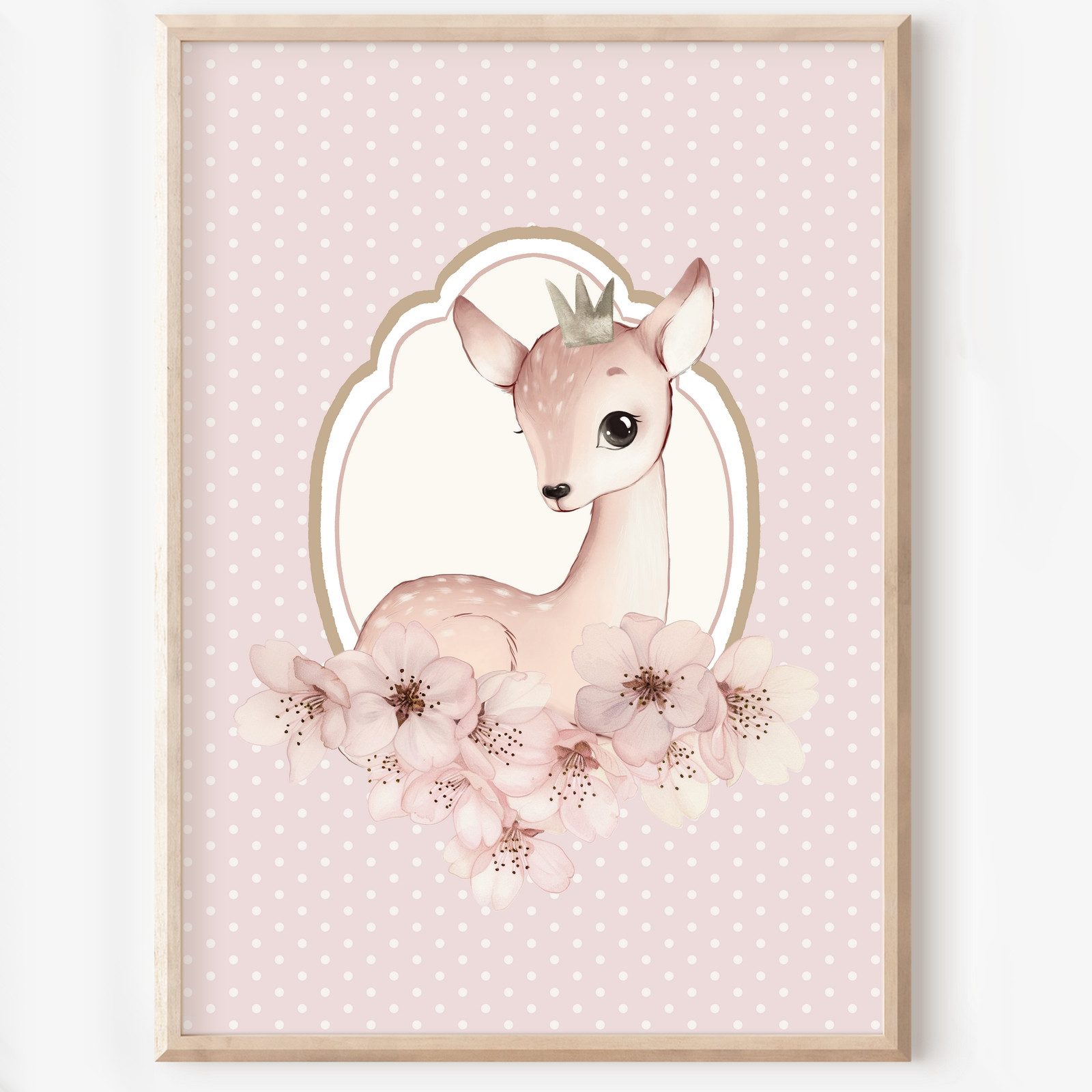 homestyle-accessoires Poster Kinderzimmer Bilderwand 6erSet Bilderset Babyzimmer BAMBI HASEN