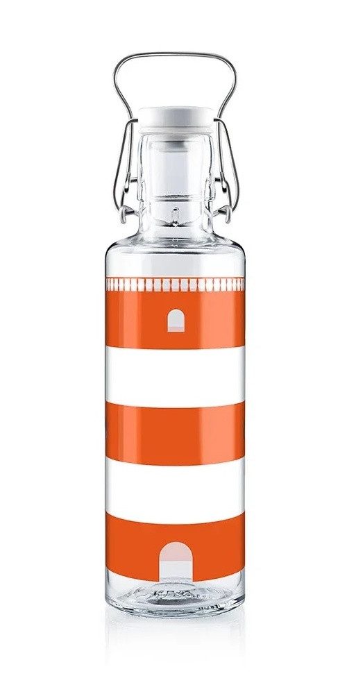 soulbottles Trinkflasche lighthouse Glas (Glasflasche, Keramikdeckel, Edelstahlbügel) 600ml