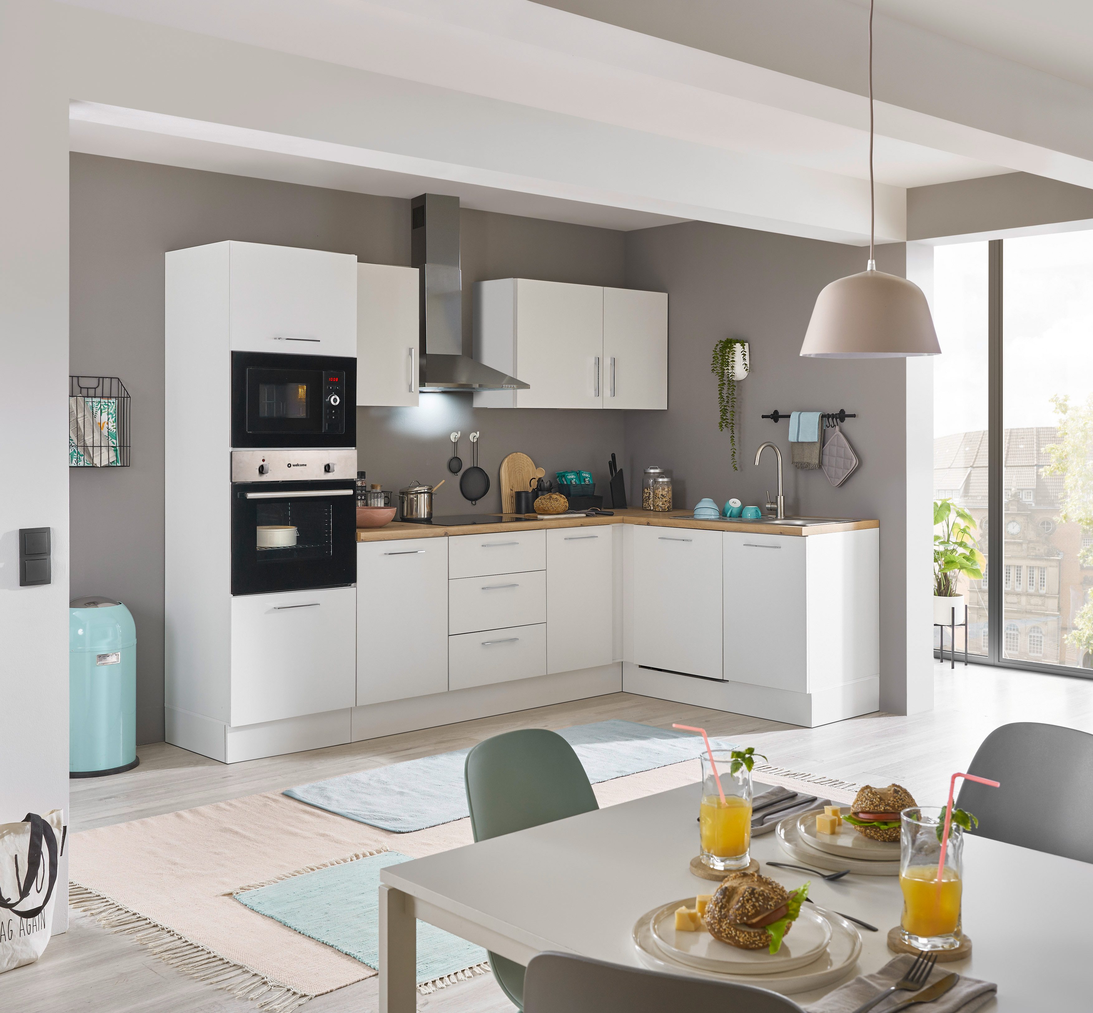 BASIC by Balculina Winkelküche Turin, Stellbreite 280x175 cm, wahlweise mit E-Geräten