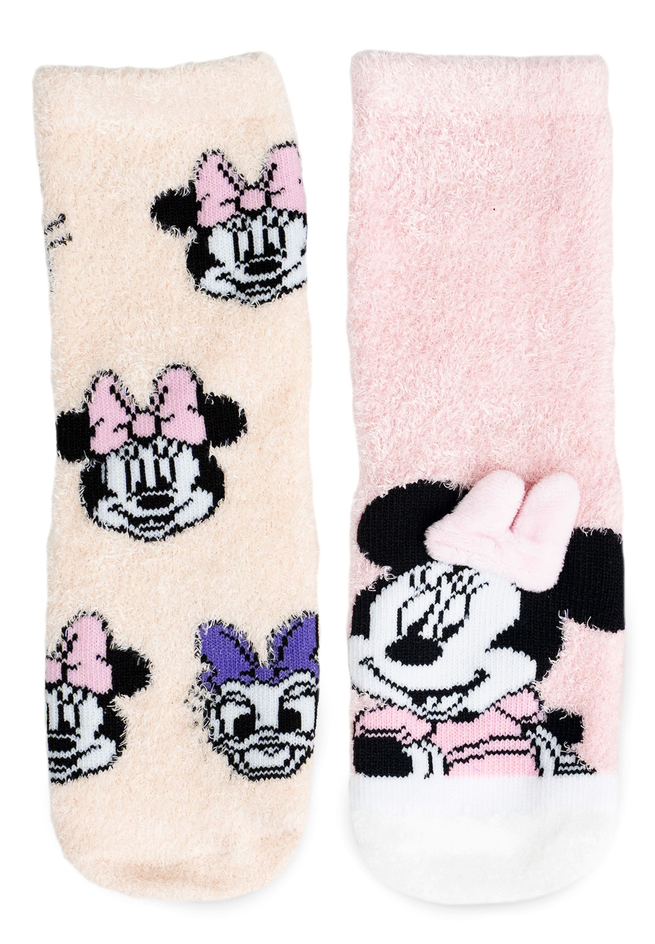 United Labels® Socken Minnie Mouse 3D ABS Kuschelsocken Stoppersocken Socken (2er Pack)