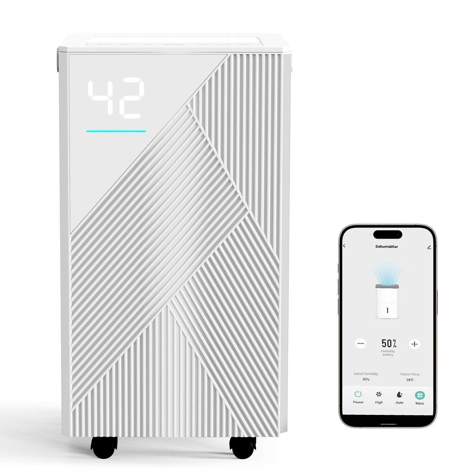 oyajia Luftentfeuchter Luftentfeuchter mit WLAN & App,Timer,14L/24H,3 Modi,Abtauautomatik, für 200 m³ Räume, Entfeuchtung 14 l/Tag, Tank 2 l, Wasserstandswarnung, schimmelresistent, für Wohnung/Keller,SLEEP-Modus