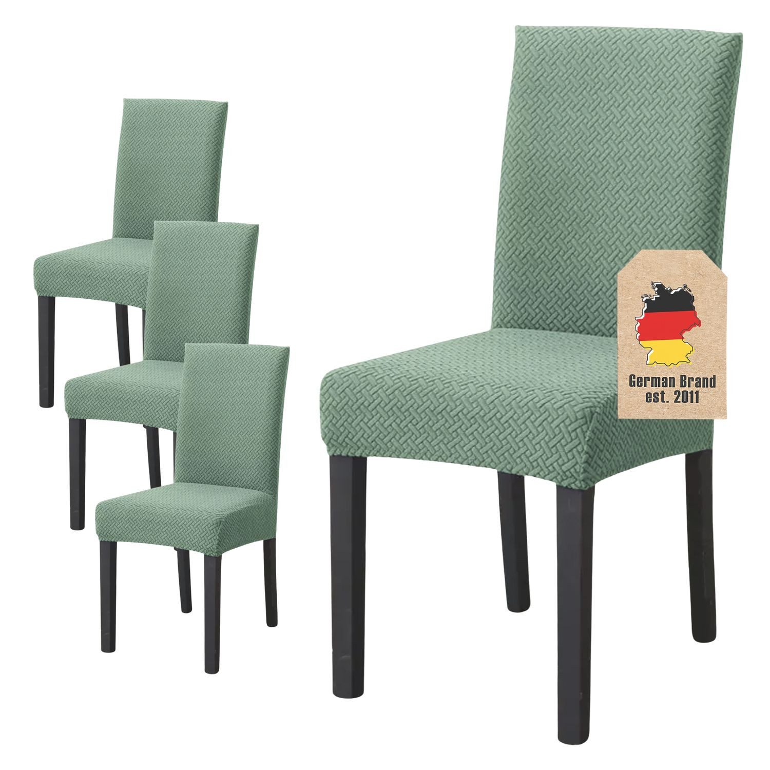 Intirilife Stuhlhusse, Stuhlbezug GEMUSTERT - 38 - 45 cm Sitzfläche und 45 - 65 cm Lehnenhöhe