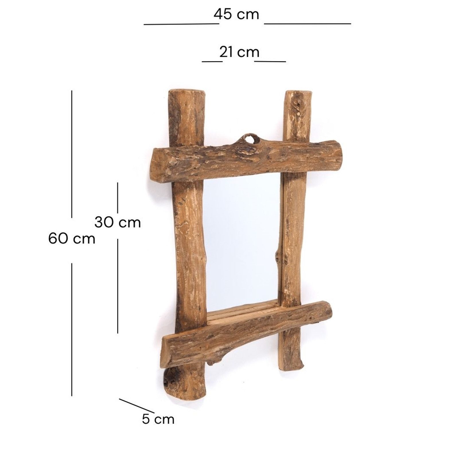 DESIGN DELIGHTS Wandspiegel WANDSPIEGEL "VINTAGE Holz massiv", Treibholz, 6 günstig online kaufen