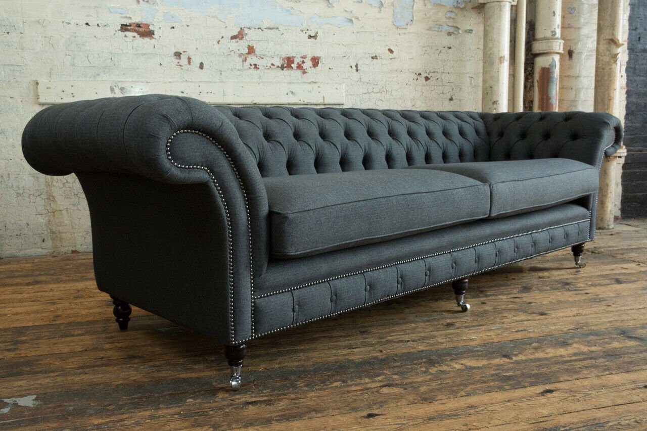 Chesterfield-Sofa, Chesterfield JVmoebel Design 4 Couch 265 Sofa Sitzer Sofa cm