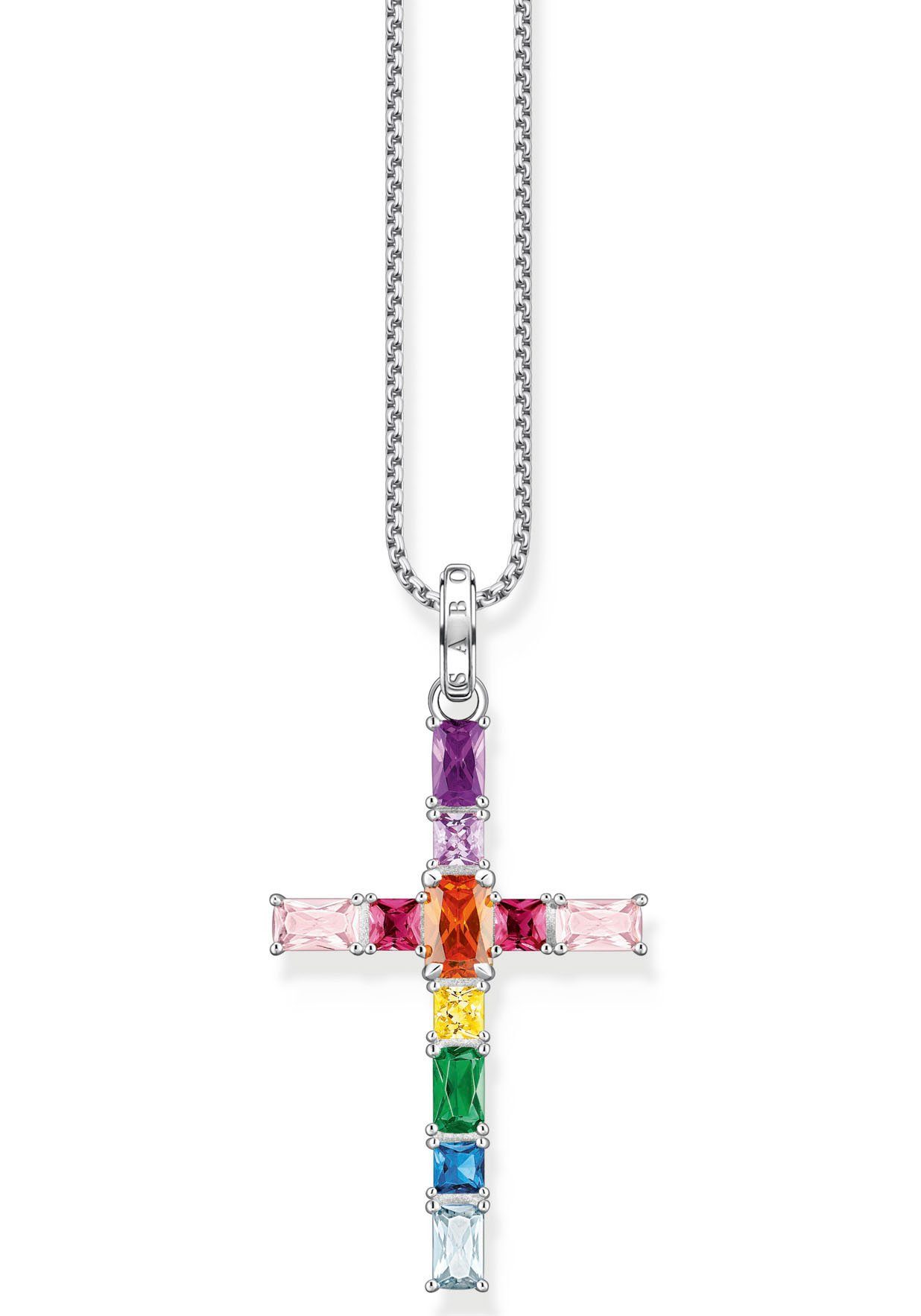 THOMAS SABO Kettenanhänger Kreuz pinke ...