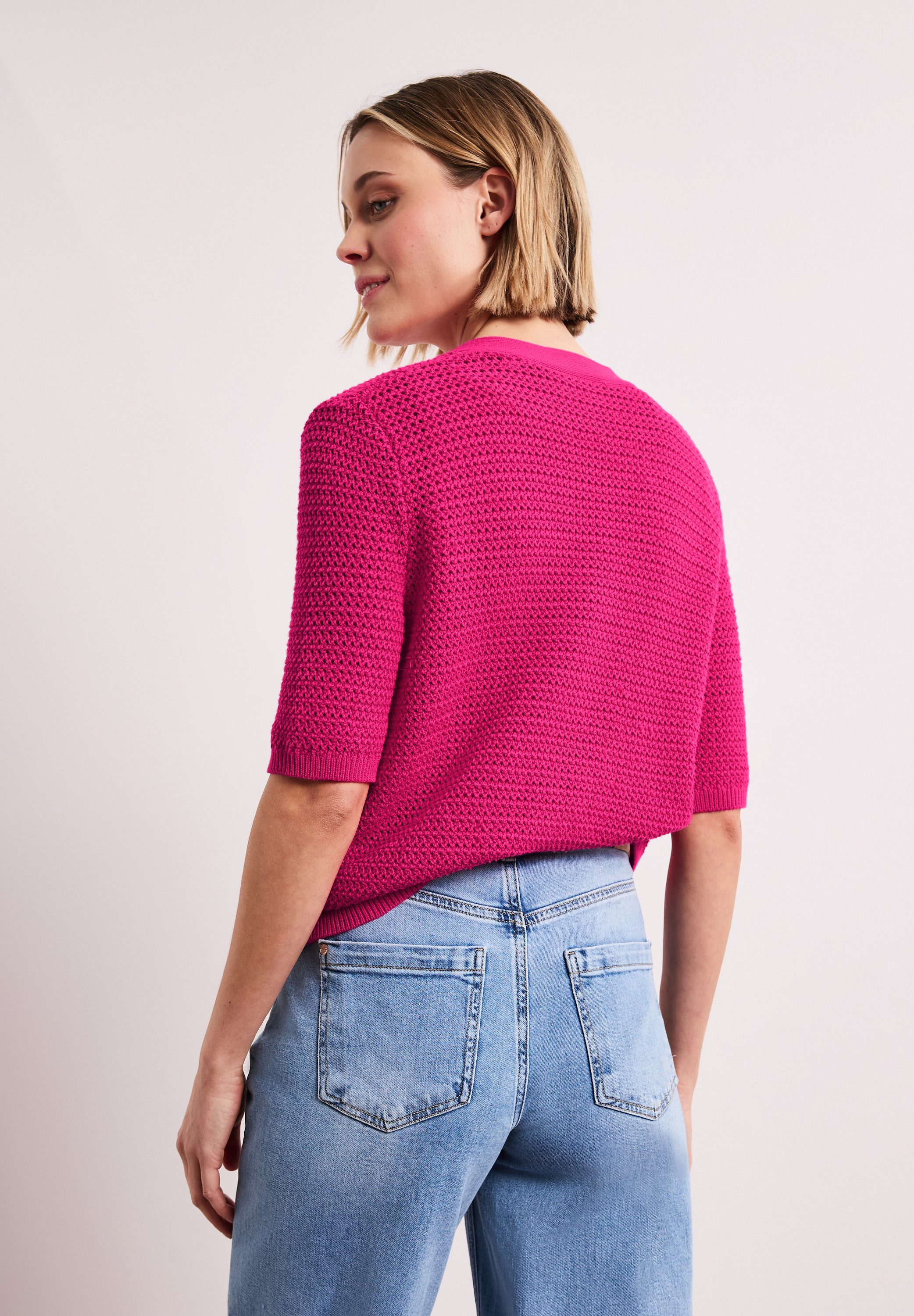 STREET ONE Strickjacke aus reiner Baumwolle