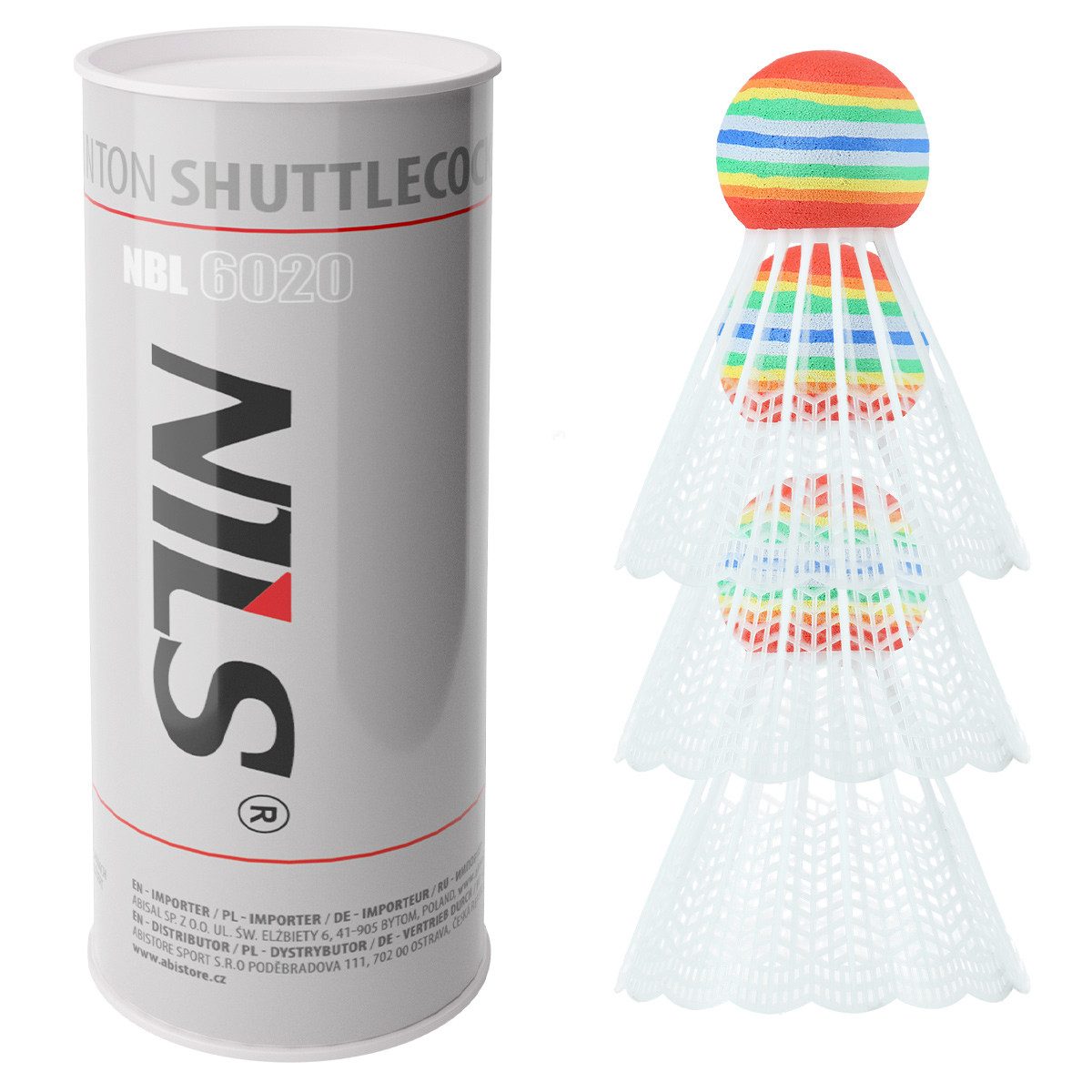 Badmintonball NILS NBL6020 Badmintonbälle 3er Set Nylon EVA