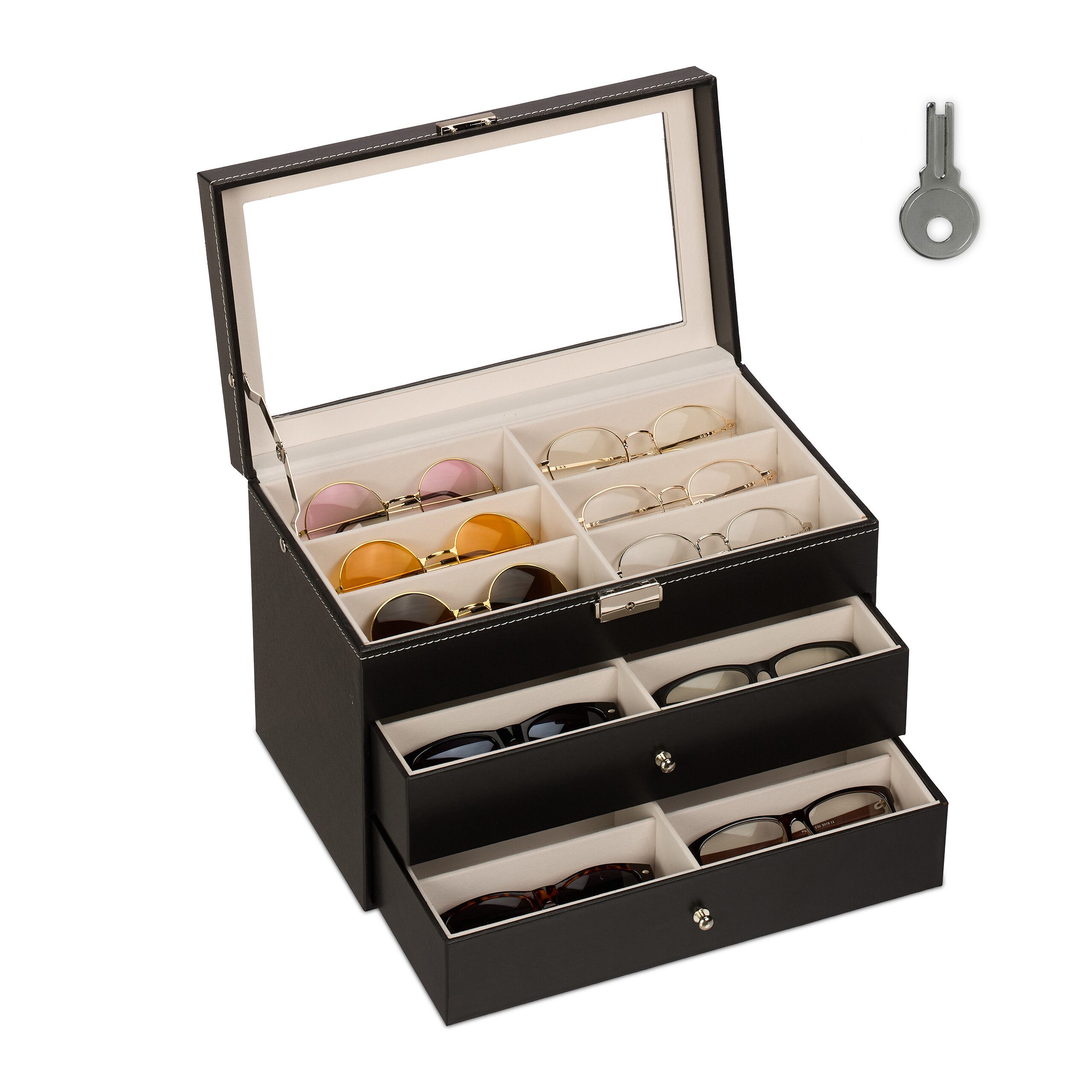 Brillenetui Brillenbox für 18 Brillen