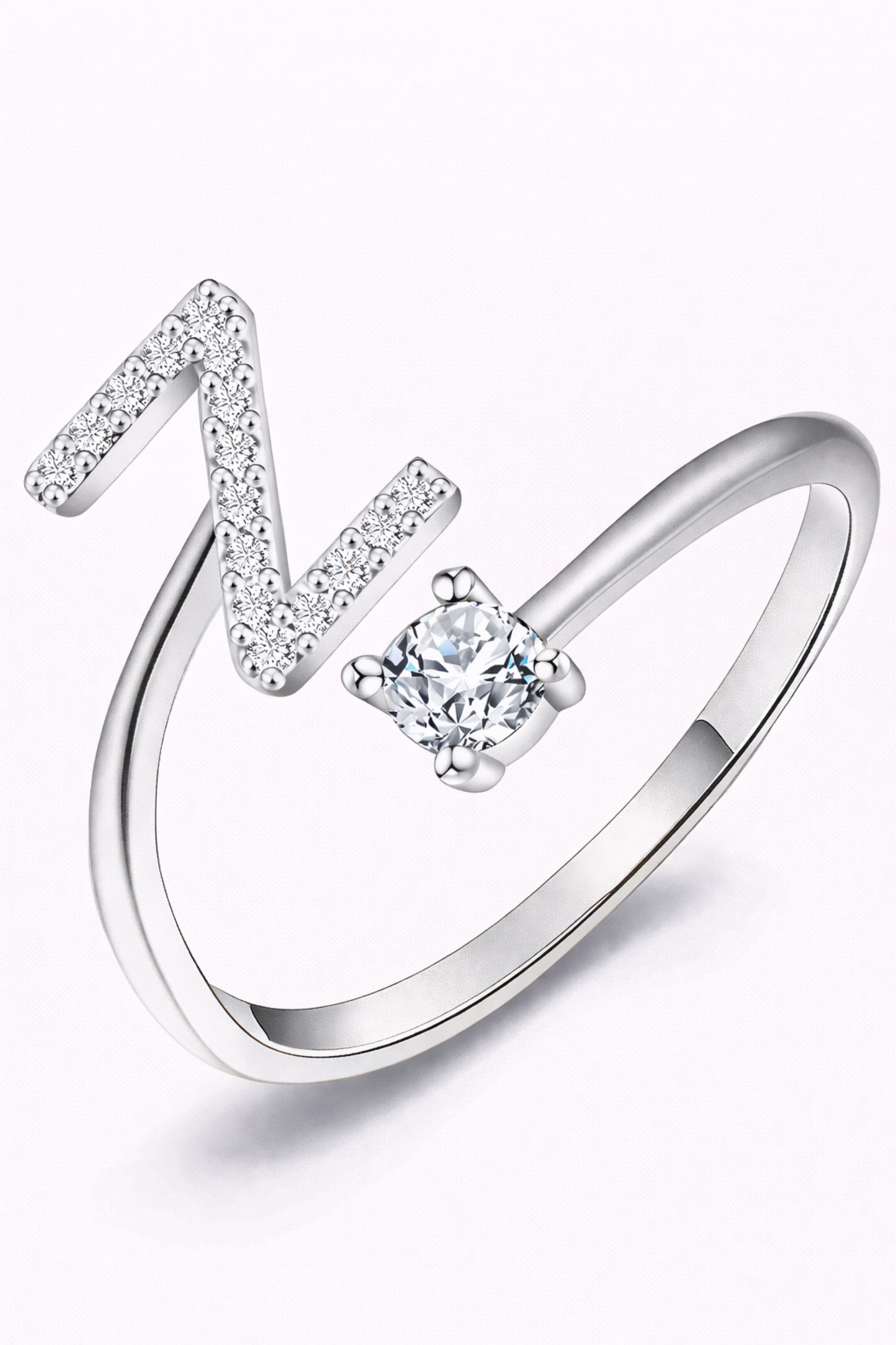 S&T Design Fingerring Buchstaben Ring Damen 14K Gold Vergoldet Silber Verstellbar Wasserfest (Goldring Geschenke für Frauen Freundin Mädchen Schmuck, 1-tlg., Buchstabenring), Damenring langlebigem Edelstahl Verstellbare Größe 50 - 60 Modeschmuck