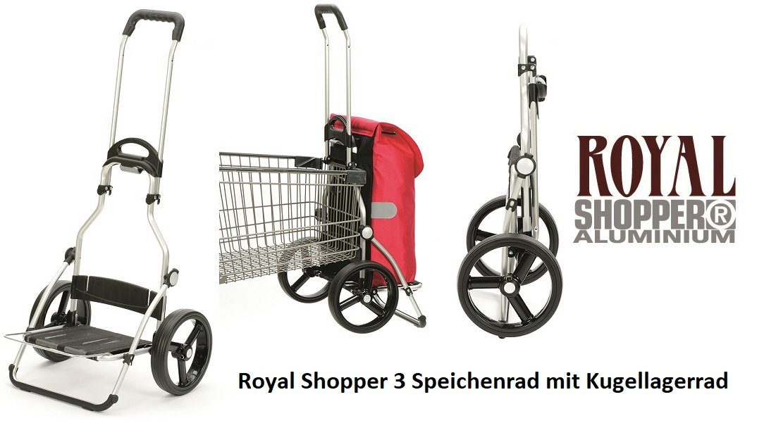 Royal Speichenrad Einkaufstrolley 3 ohne Andersen Tasche Shopper Gestell