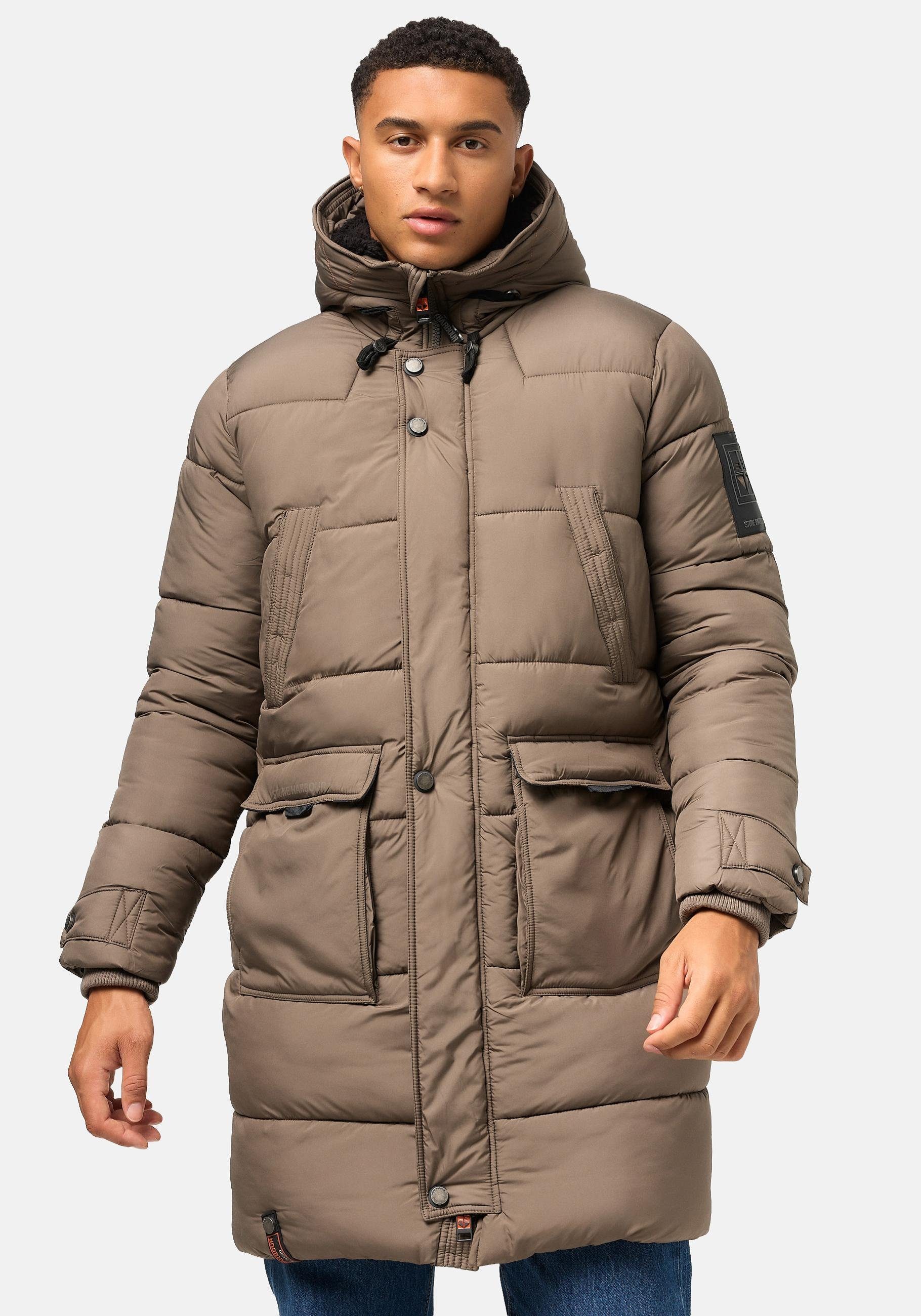 Stone Harbour Wintermantel Beviis Warmer Winter Steppmantel mit coolen Details